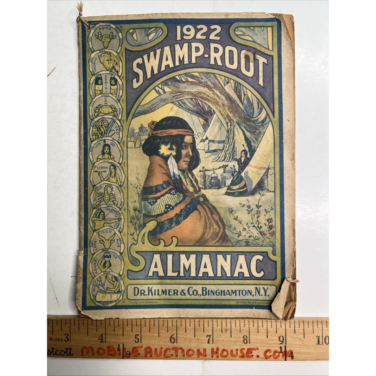 1922 Swamp-Root Almanac Weather Forecasts Dr. Kilmer & Co Advertisement Medicine