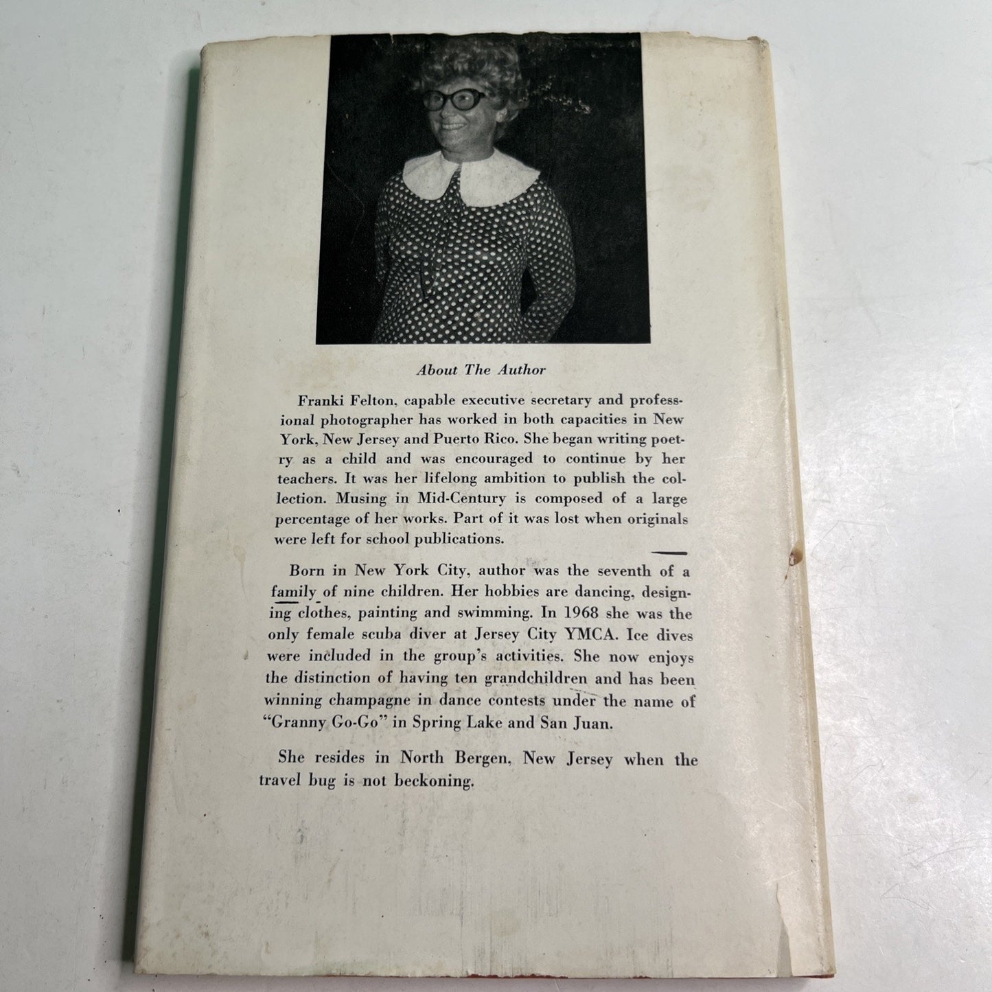 MUSING IN MID-CENTURY by Franki Felton Signed 1971 HC DJ Poetry