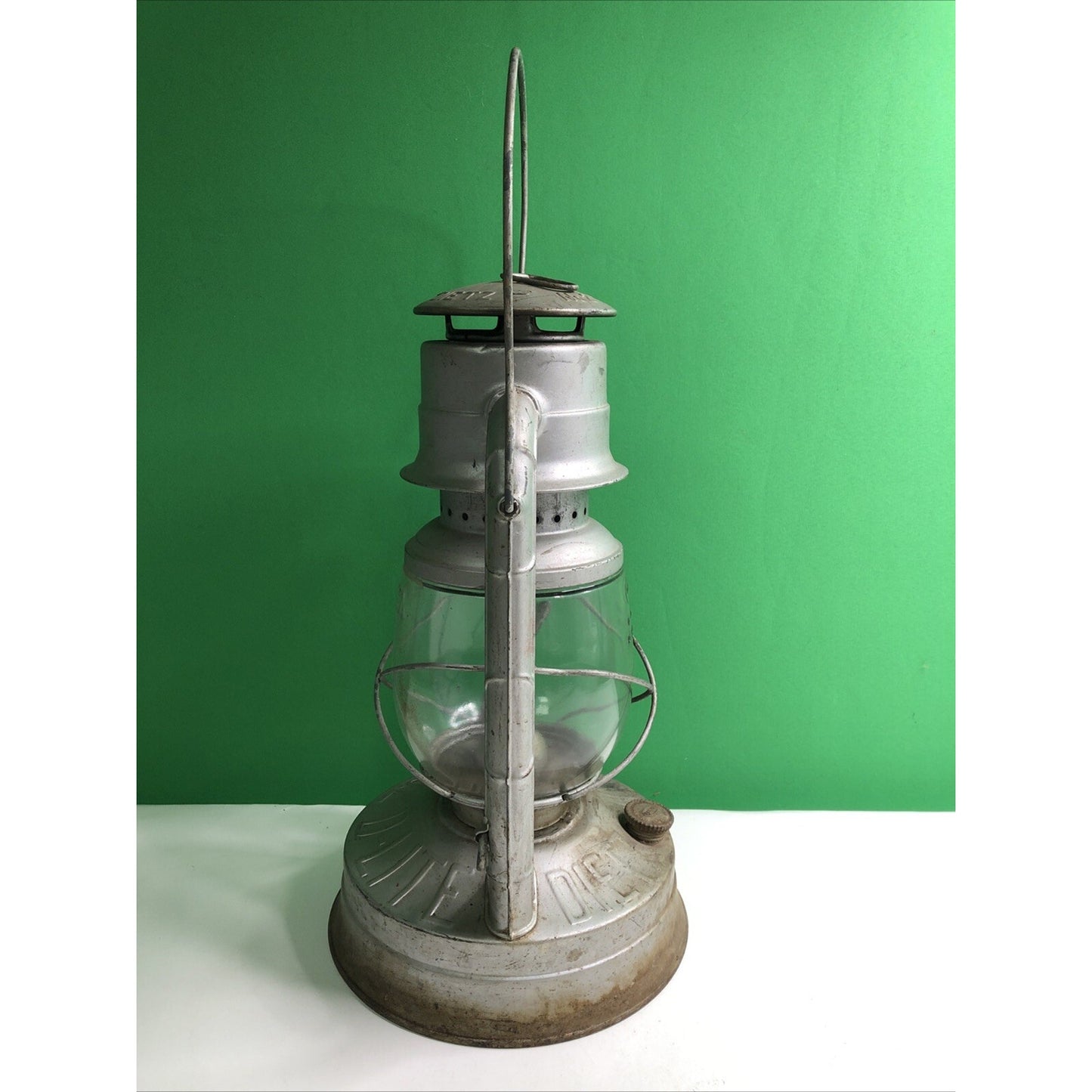 Antique Dietz D-Lite No. 2 Railroad Lantern Train Lamp Kerosene Oil Made In USA