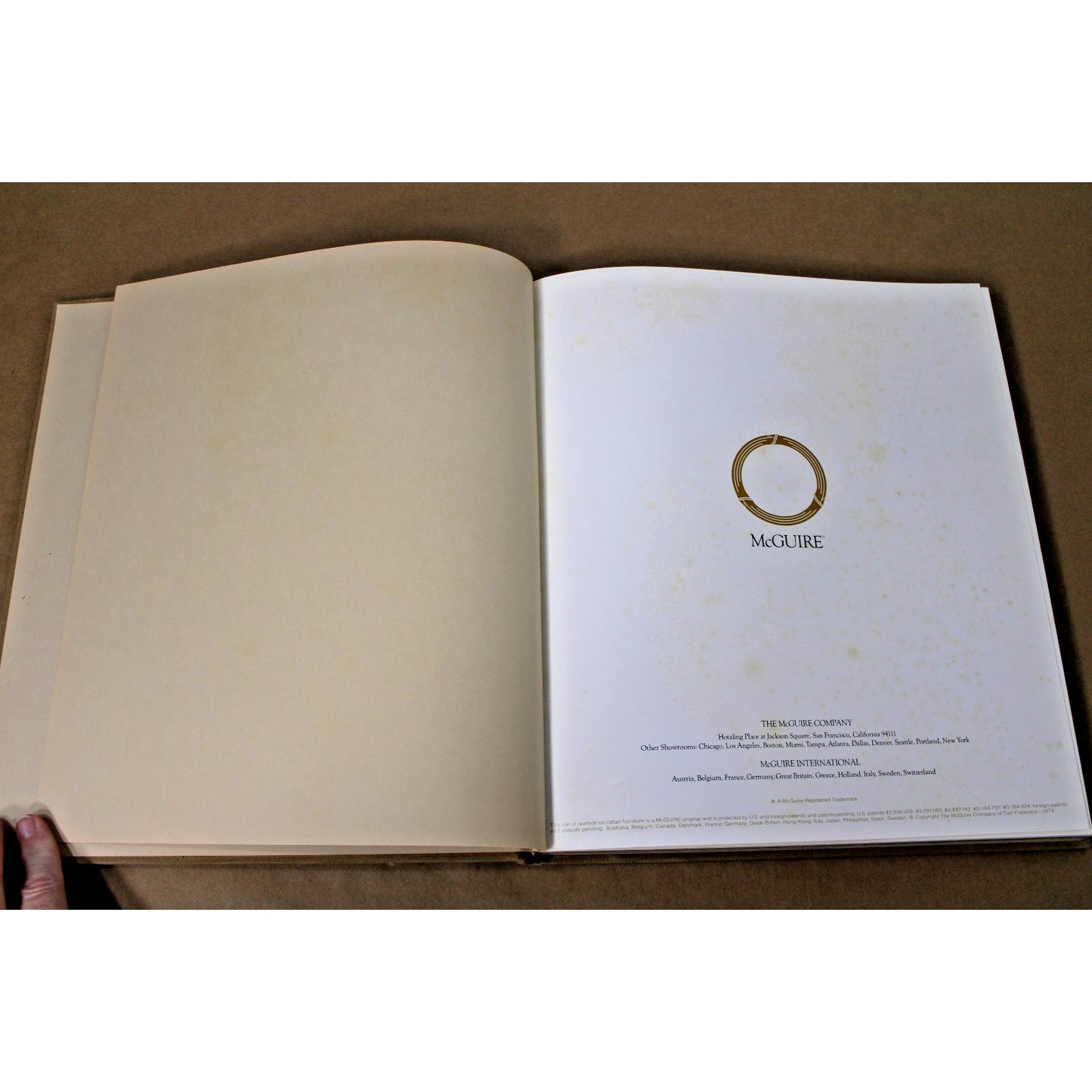 McGuire Furniture Portfolio by John & Elinor McGuire Hardcover 1979