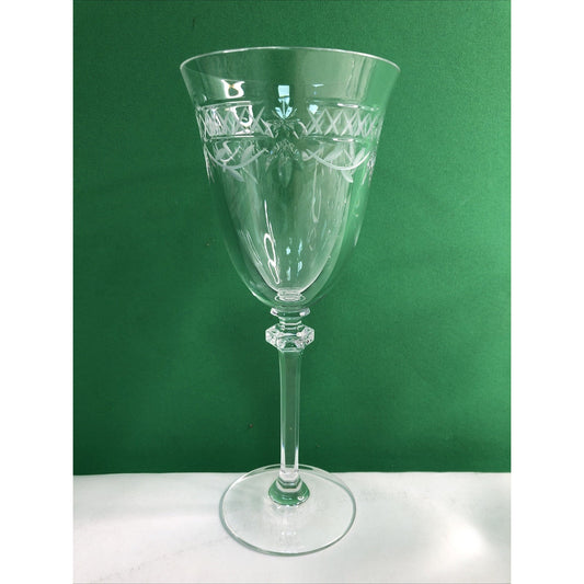 One (1) Royal Doulton Crystal Wellesley Wine Glass 7 5/8” Tall