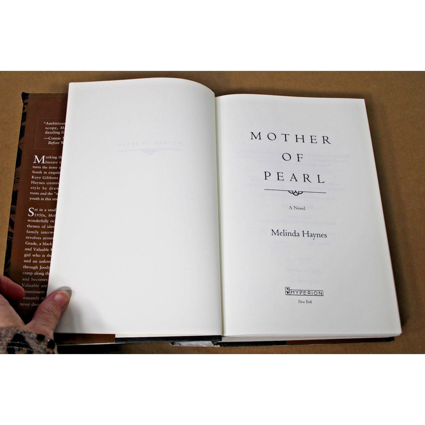 "Mother Of Pearl" by Melinda Haynes, 1999 First Edition, HC/ DJ