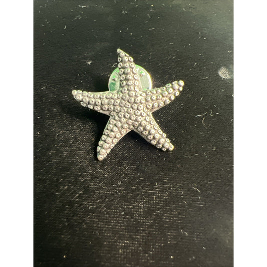 1994 G G Harris Fine Pewter STARFISH Pin Brooch 539 Scarf Hat Jacket Lapel