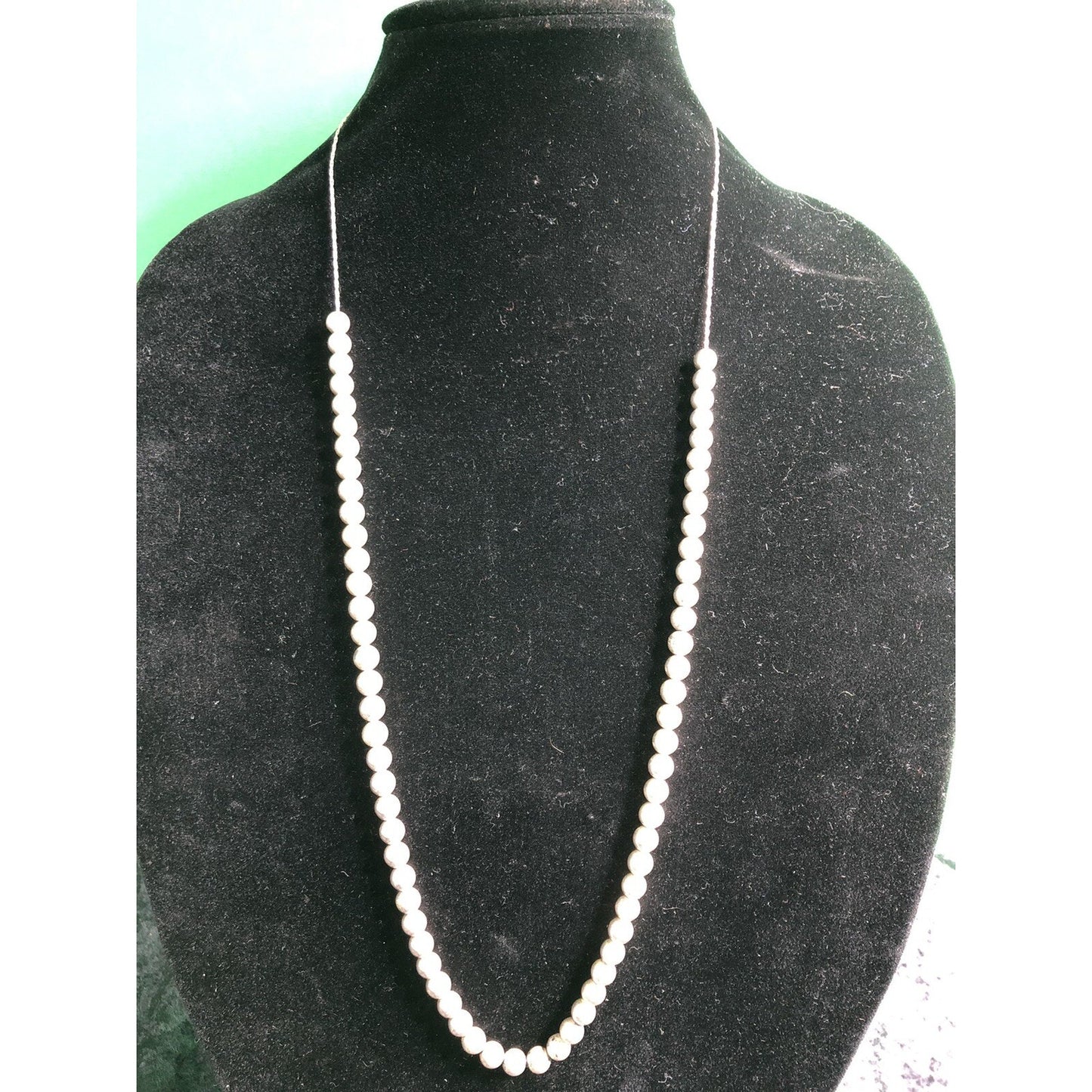 30” Sterling Silver Rope Chain & Beads Necklace 22grams