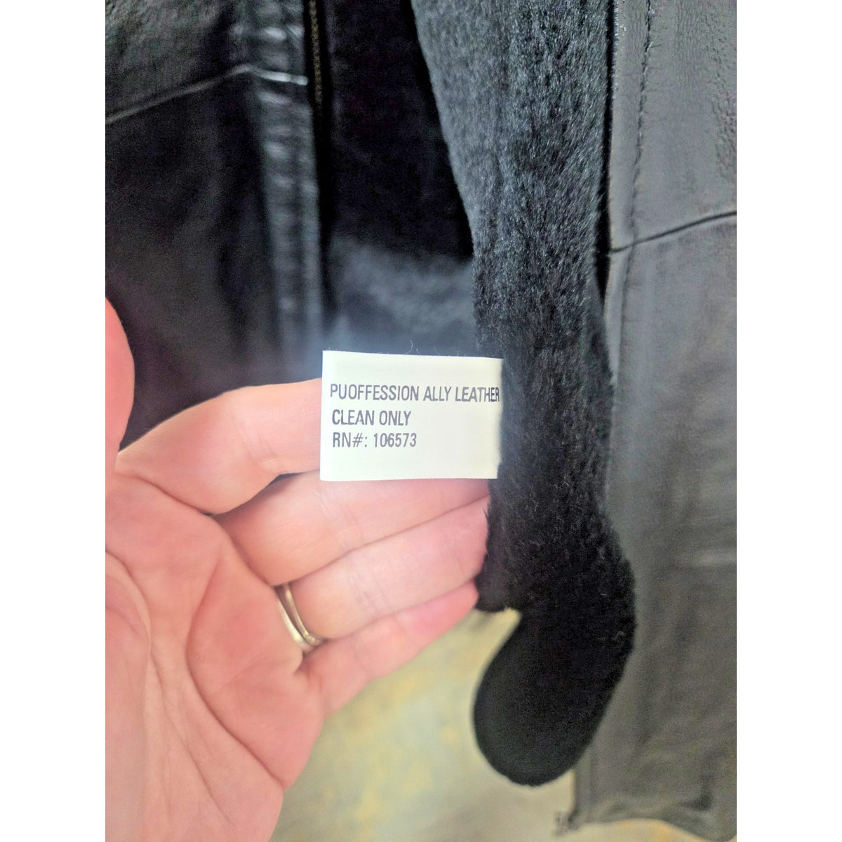 Vintage Oscar Piel Genuine Leather Belted Trench Coat Faux Fur Lined Black 2XL