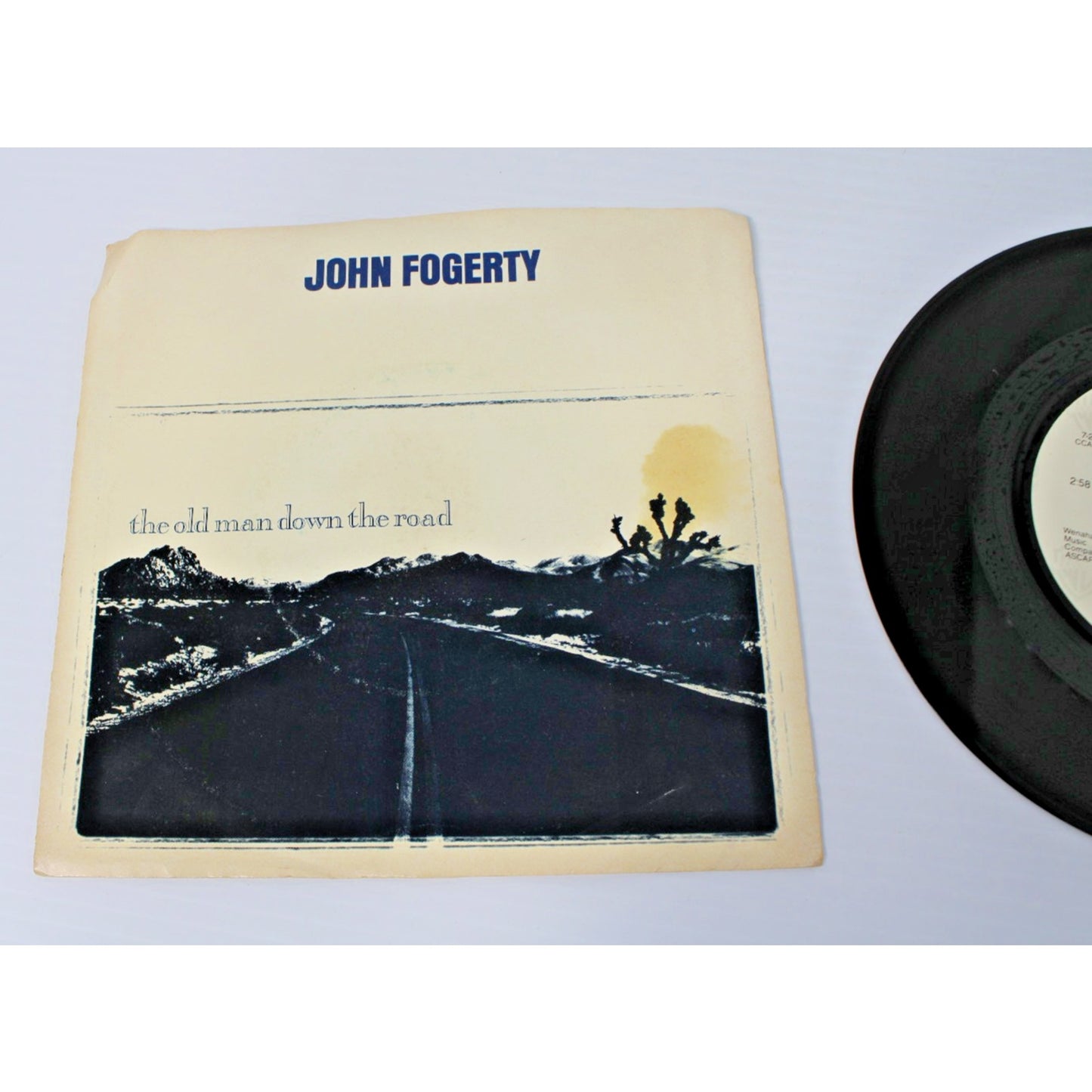 John Fogerty- 7" 45 RPM Single w/ Sleeve- The Old Man Down The Road, Big Train