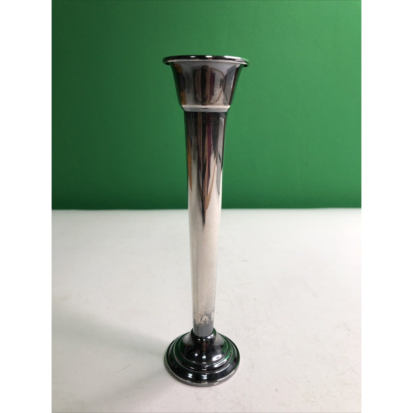 Gorham Silver Plated Candlestick Marked YC3050 Bud Vase Weighted Base 6.25”