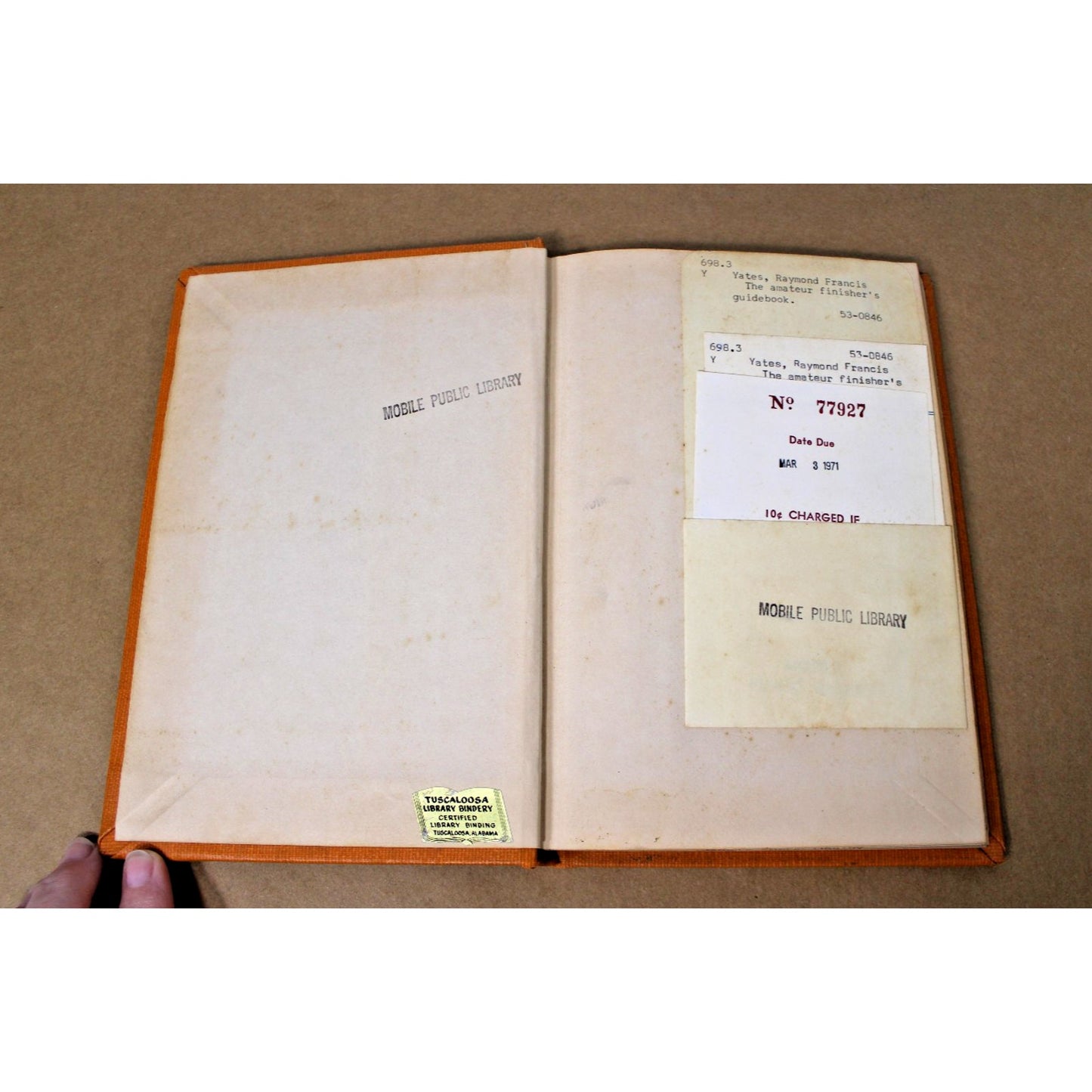 The Amateur Finisher's Guidebook by Borden Hall/ Raymond Francis Yates, 1952