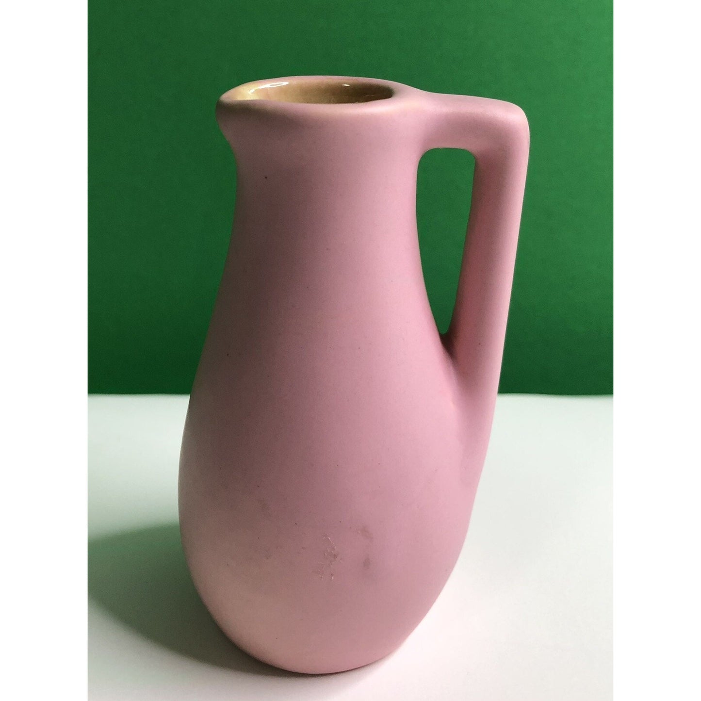 Vintage KELLOGGS POTTERY CREAMER Vase Pink Northern Michigan
