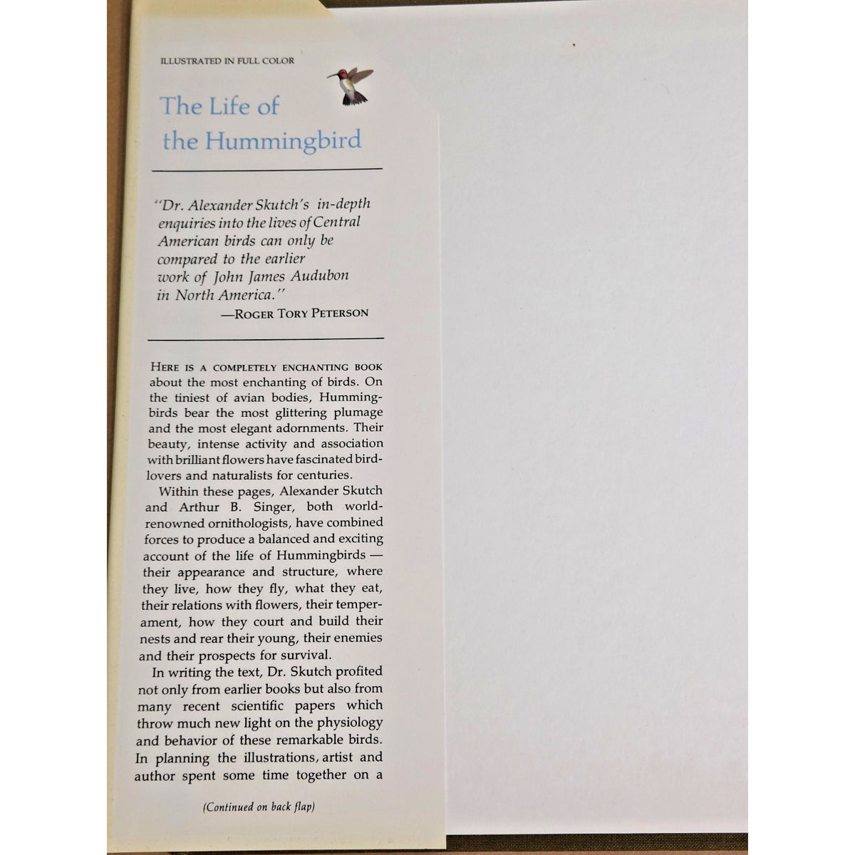 Vintage 1973 "The Life of the Hummingbird" - Alexander Skutch & Arthur Singer