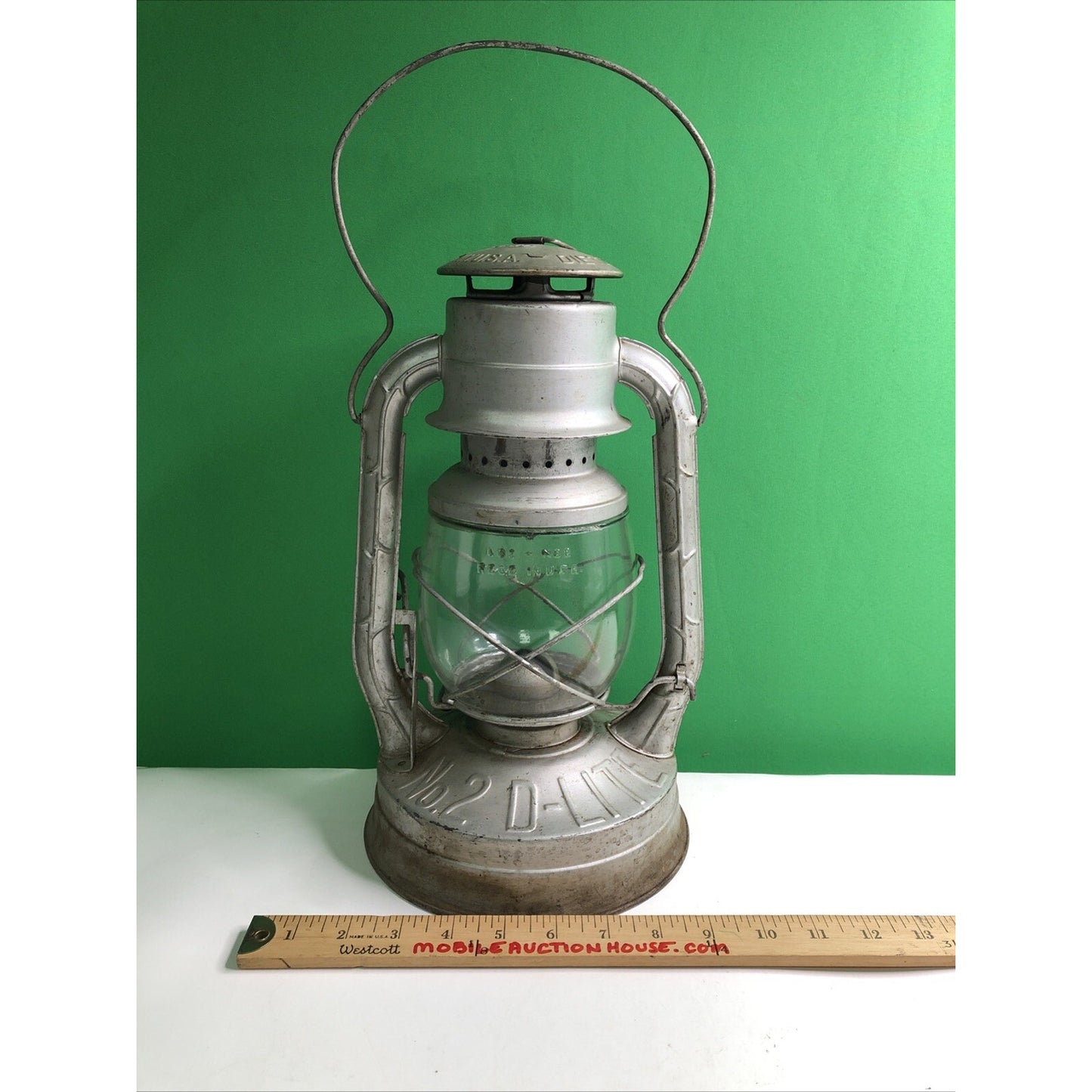 Antique Dietz D-Lite No. 2 Railroad Lantern Train Lamp Kerosene Oil Made In USA