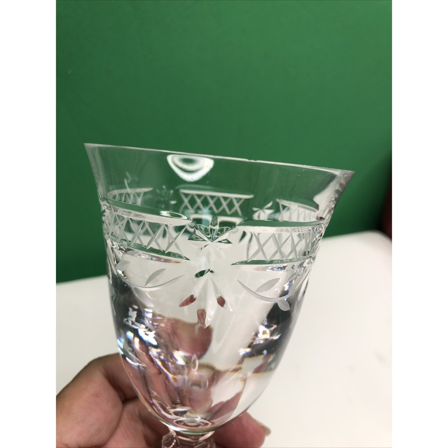 Mixed Lot 7 Royal Doulton WELLESLEY Wine Glasses (3) & Water Goblets (4) CHIPS