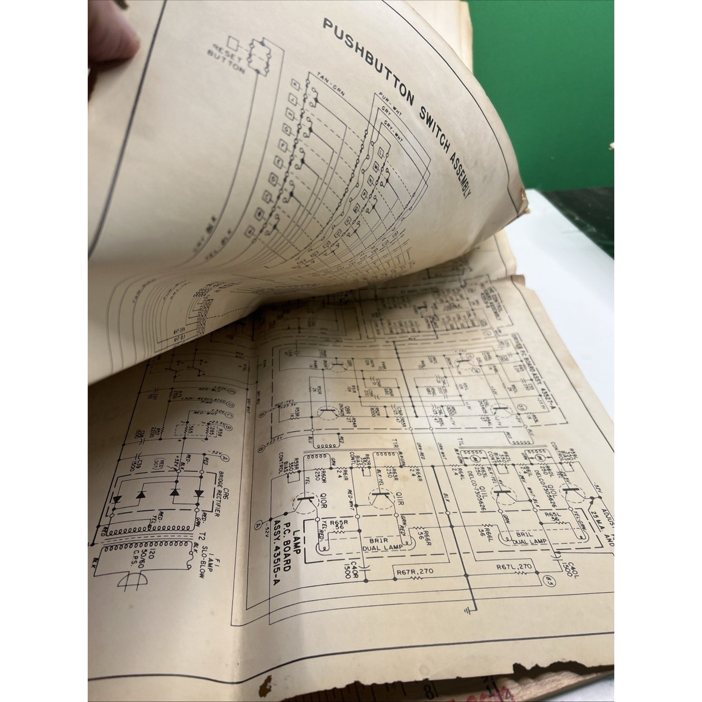 ORIGINAL ROCK-OLA MODEL 437 160 SELECTION PHONOGRAPH WIRING DIAGRAM No. 43886