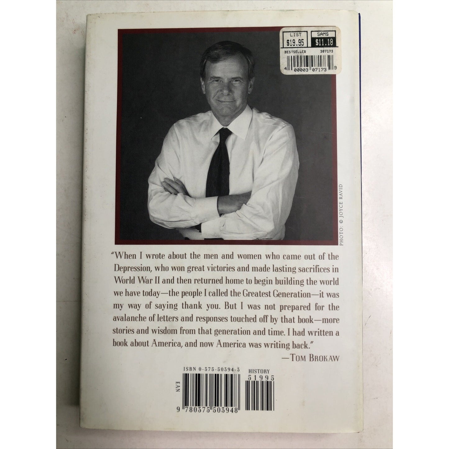 The Greatest Generation Speaks : Letters and Reflections by Tom Brokaw HC DJ