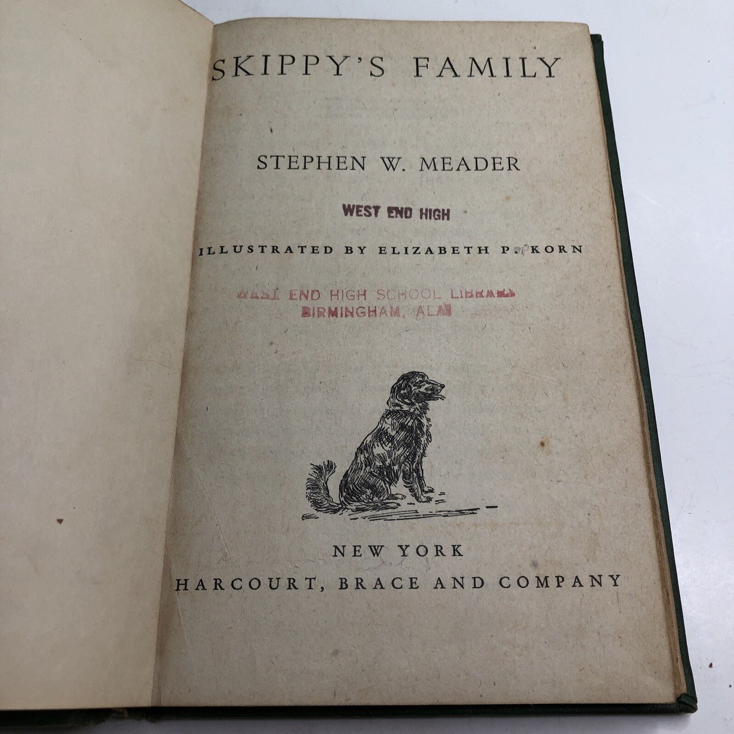 Skippy’s Family *SIGNED* HC by Stephen W. Meader 1945 Illustrated Ex Library