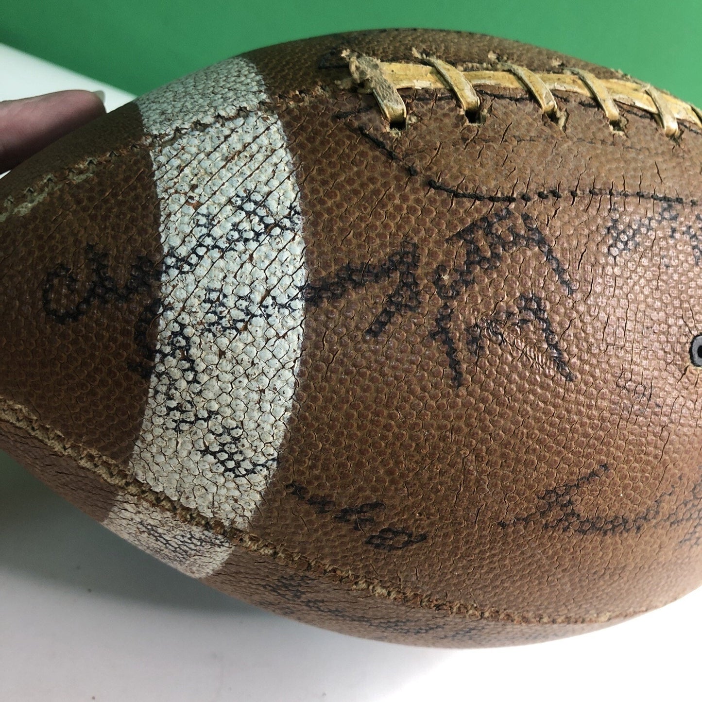 1960 Era Signed Football Auburn Alabama University AL NFL Drafts Super Bowl