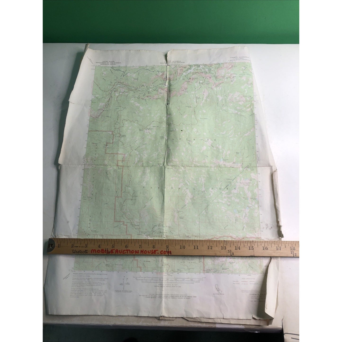 Lot 2 Topographical Maps California Yosemite National Park USGS 1956 - 17”x22”