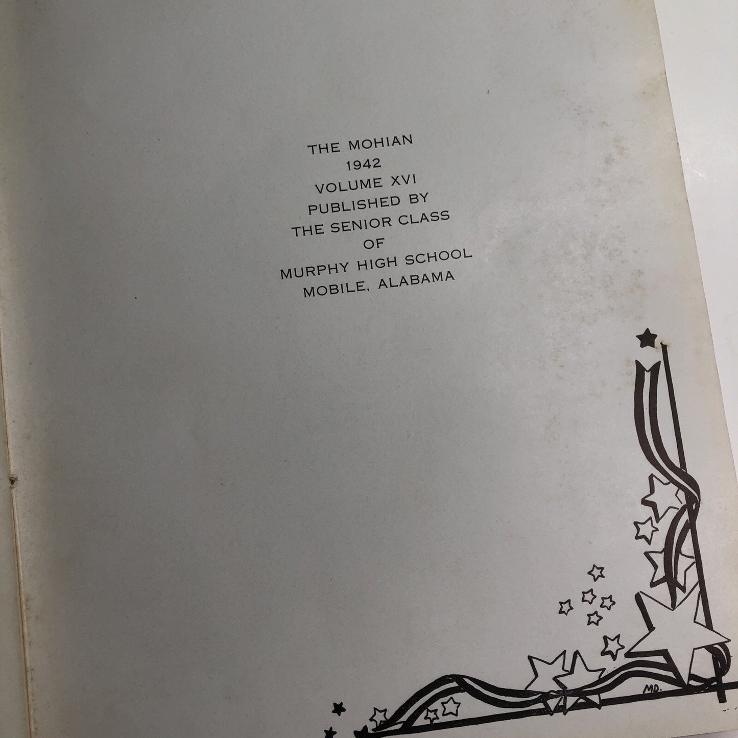 1942 Mohian Murphy High School Yearbook Mobile Alabama AL