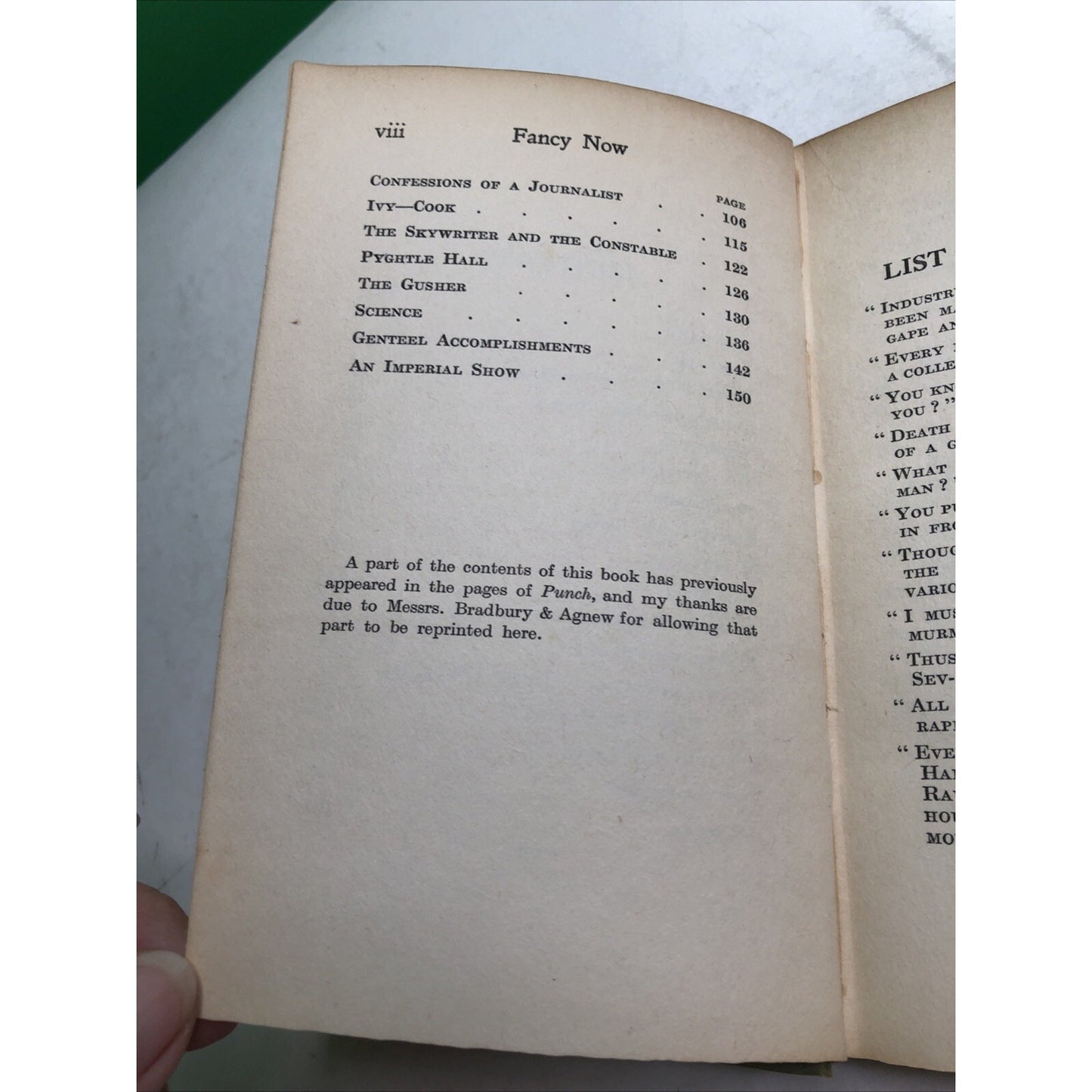 1924 Edition HC FANCY NOW by ‘EVOE’ E. V. Knox Illustrated by George Morrow