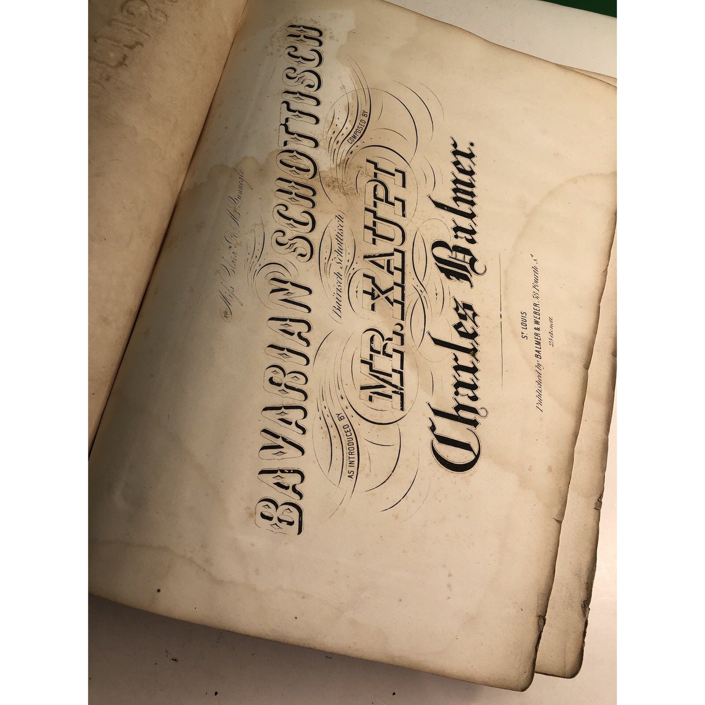 RARE Antique Bound Book of Various Sheet Music Circa Mid 1800’s Custom