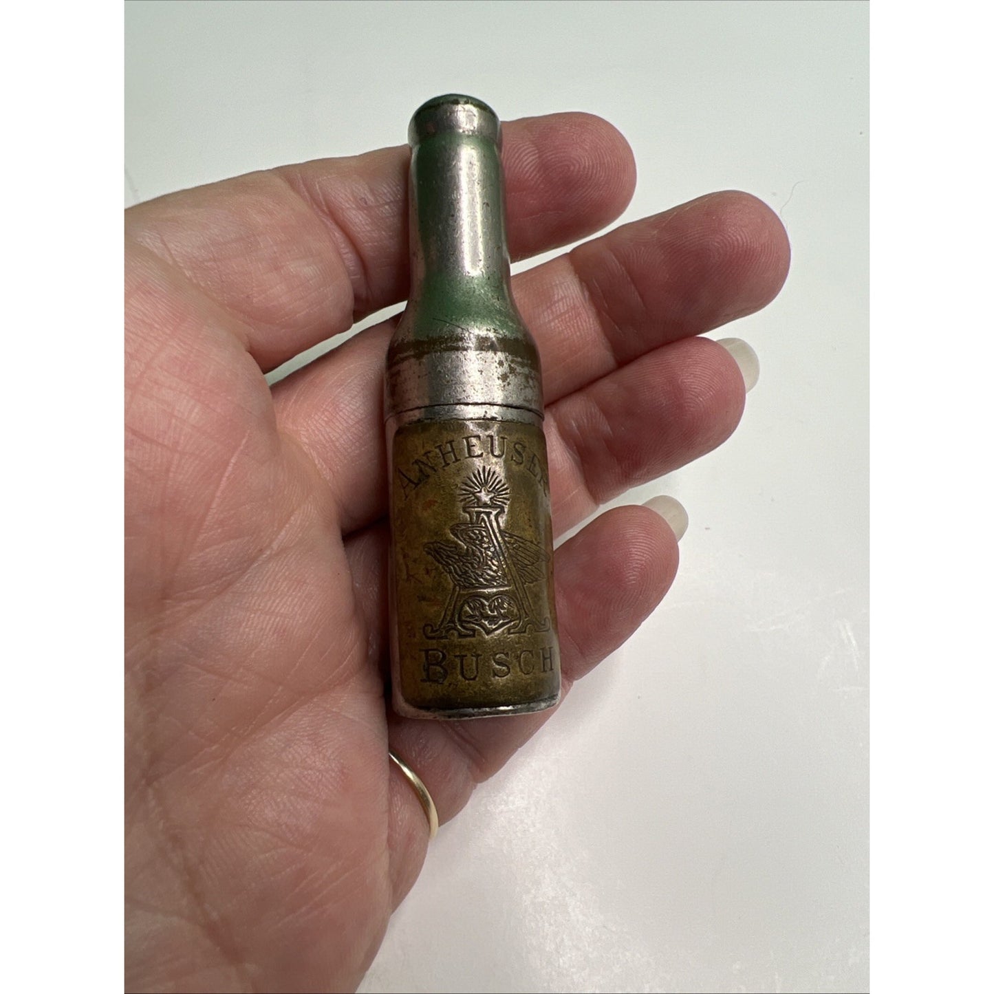 Antique Vtg ANHEUSER BUSCH Beer Bottle Folding Pocket CORKSCREW Williamson 1897