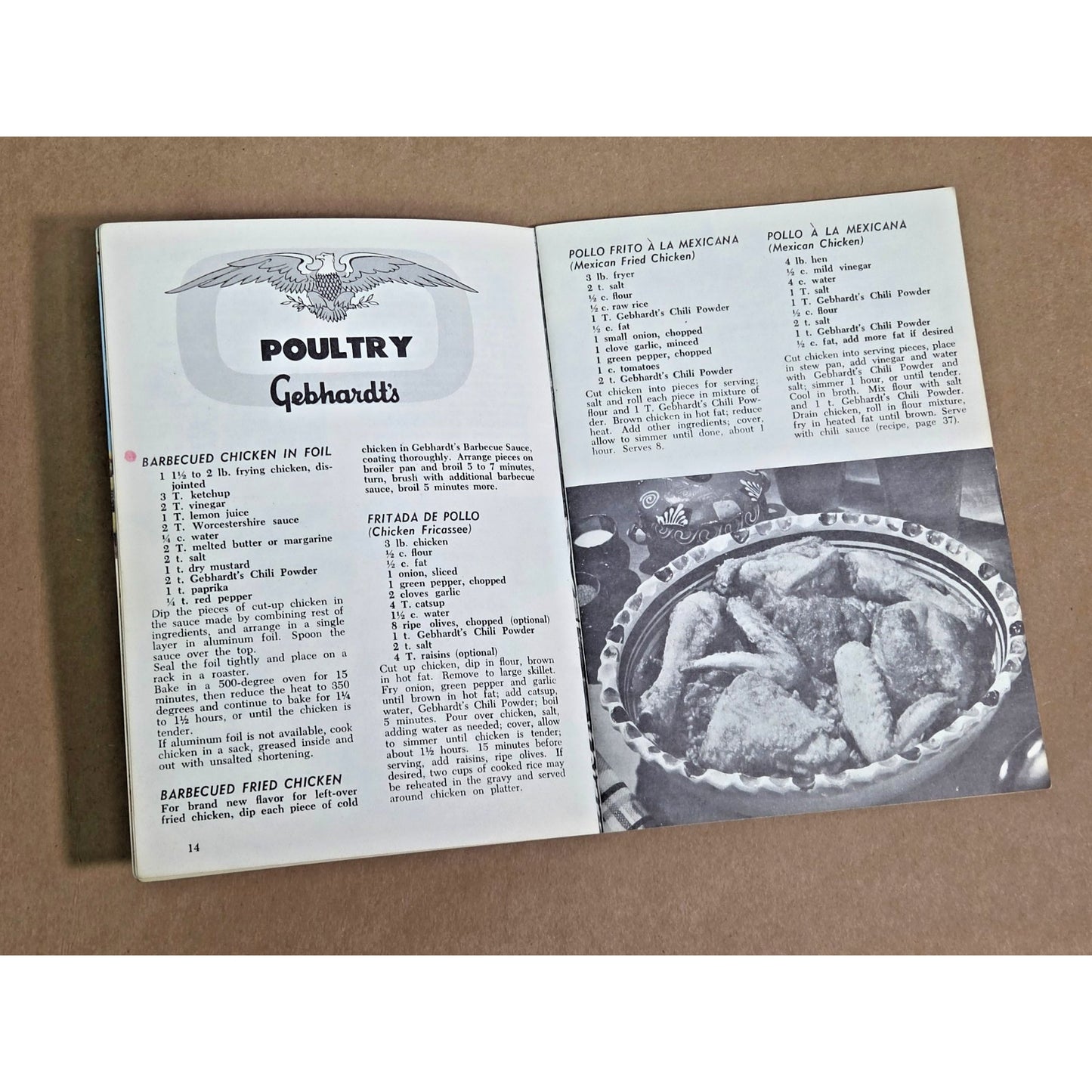 Vintage 1949 Gebhardt's Mexican Cookery for American Homes Recipe Booklet