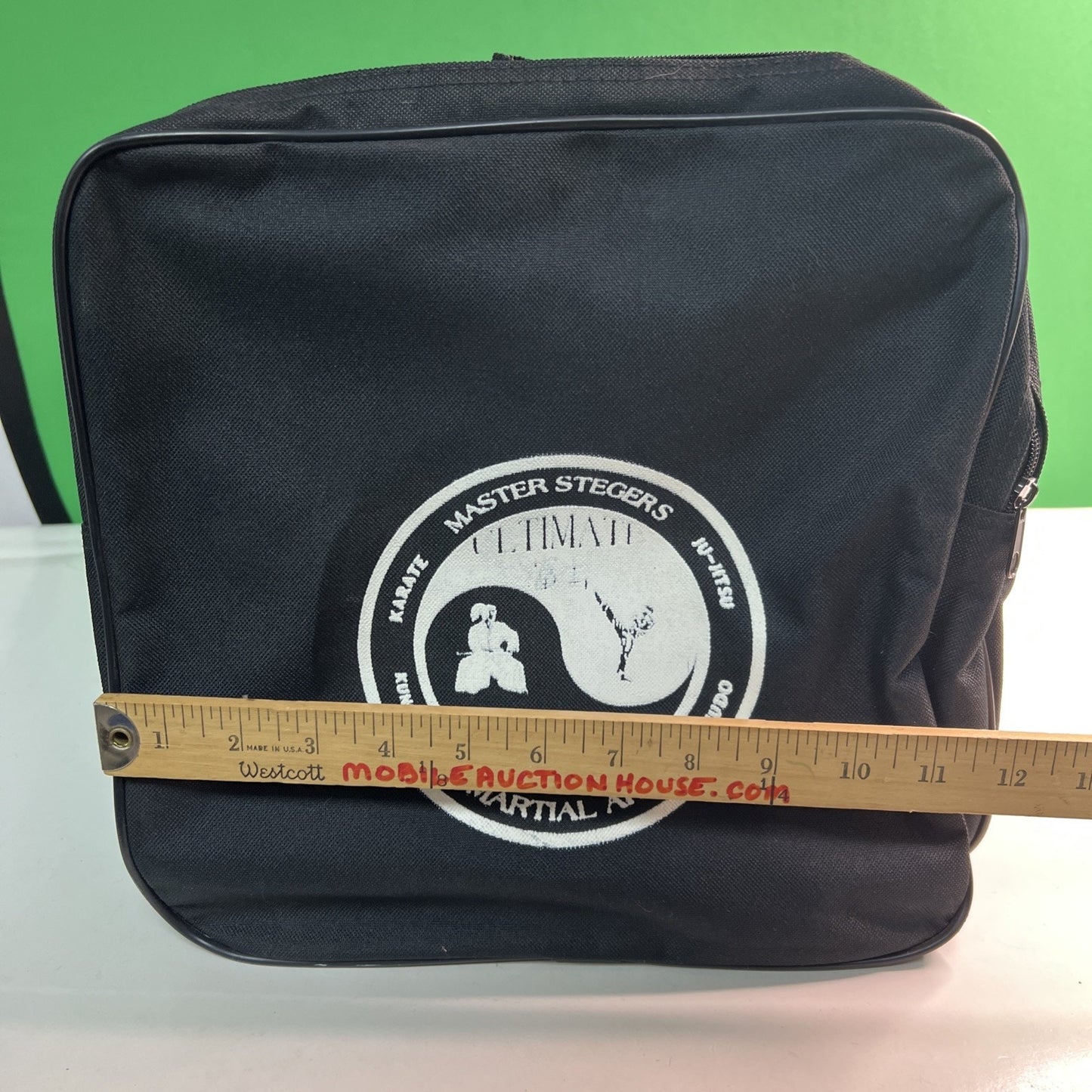 Vintage Gym Duffel Bag 23”x12”x12” Master Steger’s Martial Arts Mobile Alabama