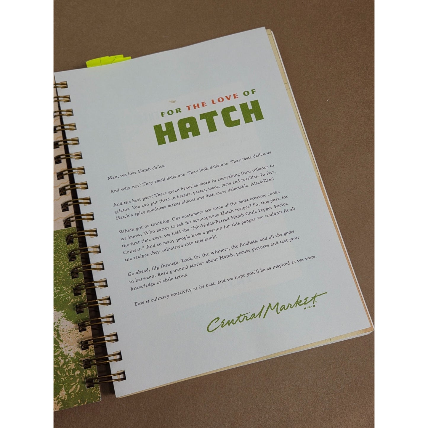 Rare Central Market 1st Annual Hatch Chile Pepper Recipe Book - 2007 Edition