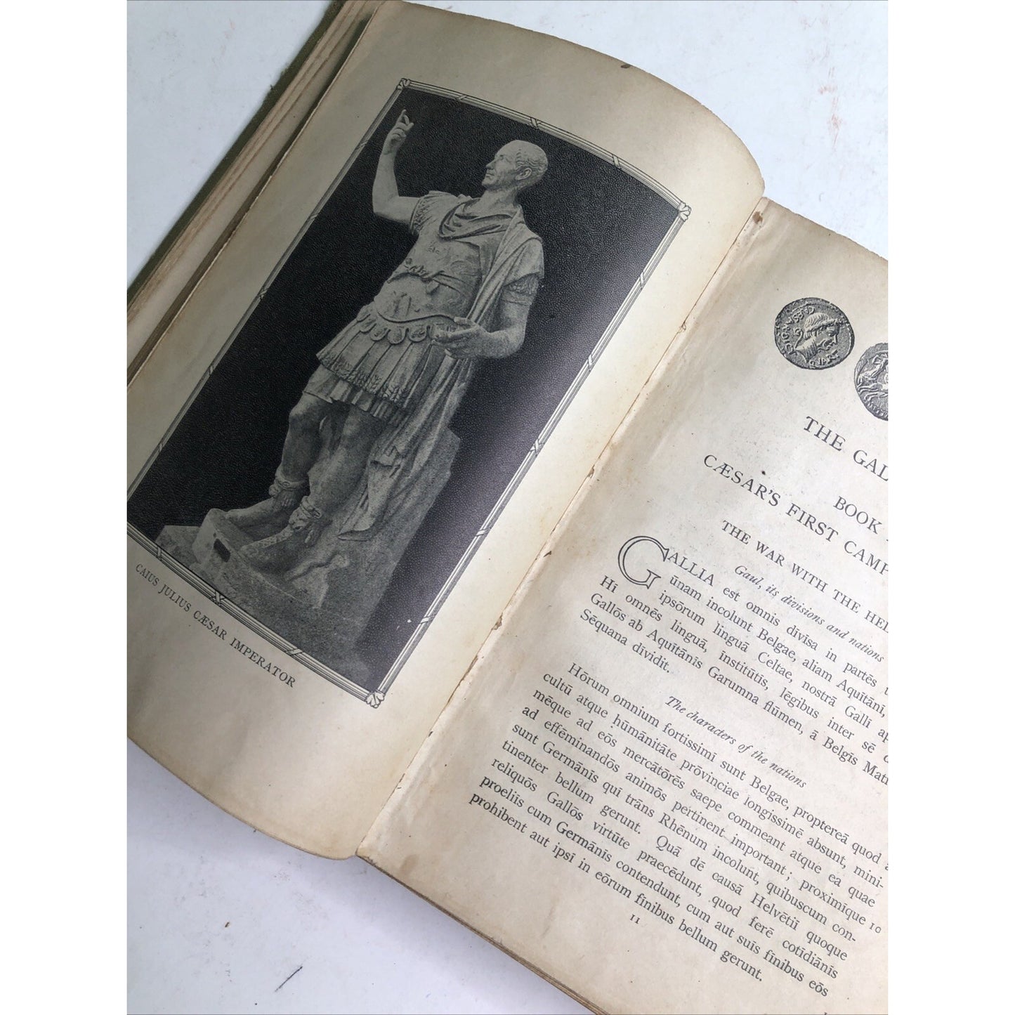 Caesar In Gaul D'Ooge And Eastman 1918 Hardcover Illustrated
