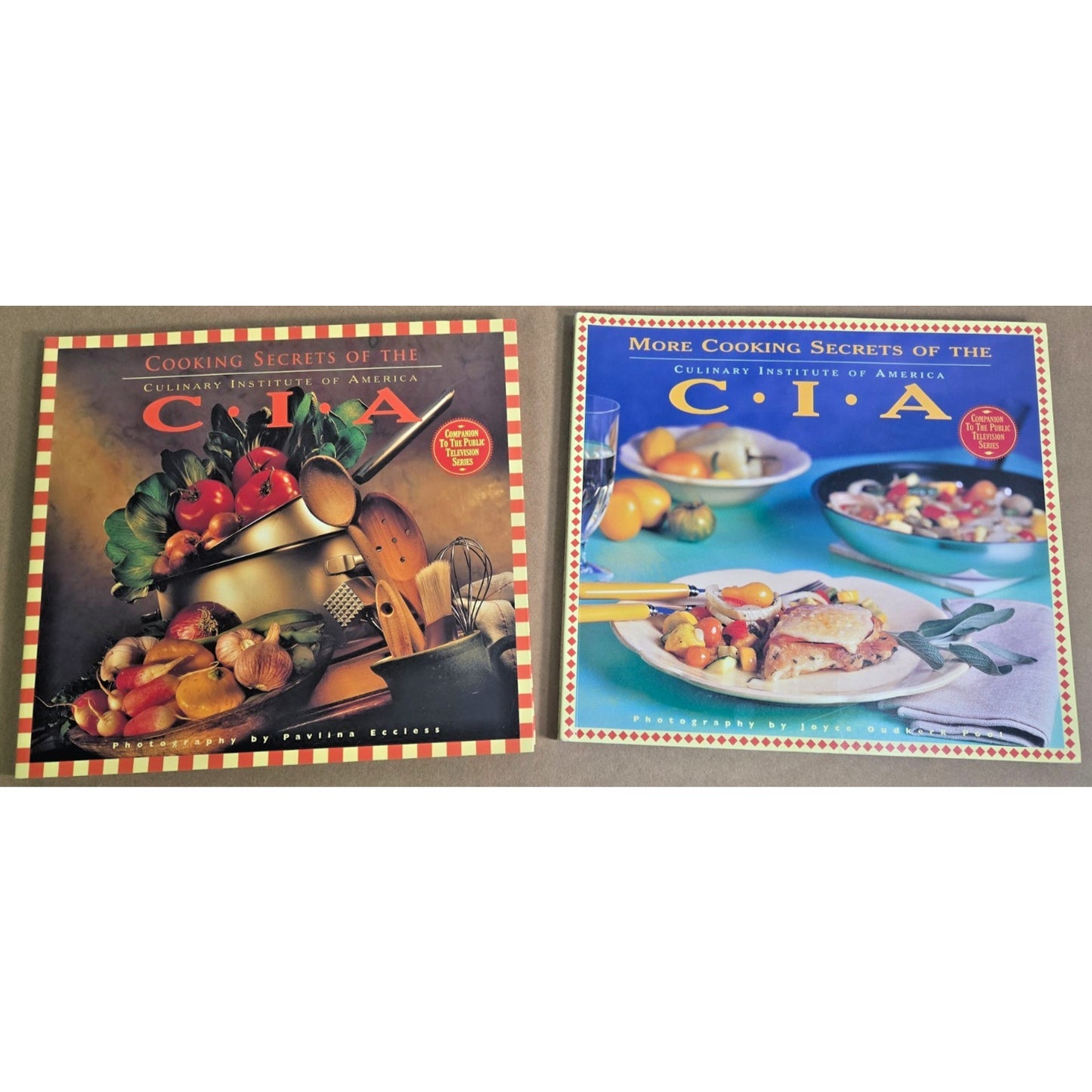 Vintage Culinary Institute of America Cookbook Set - PBS Series (2 Books)