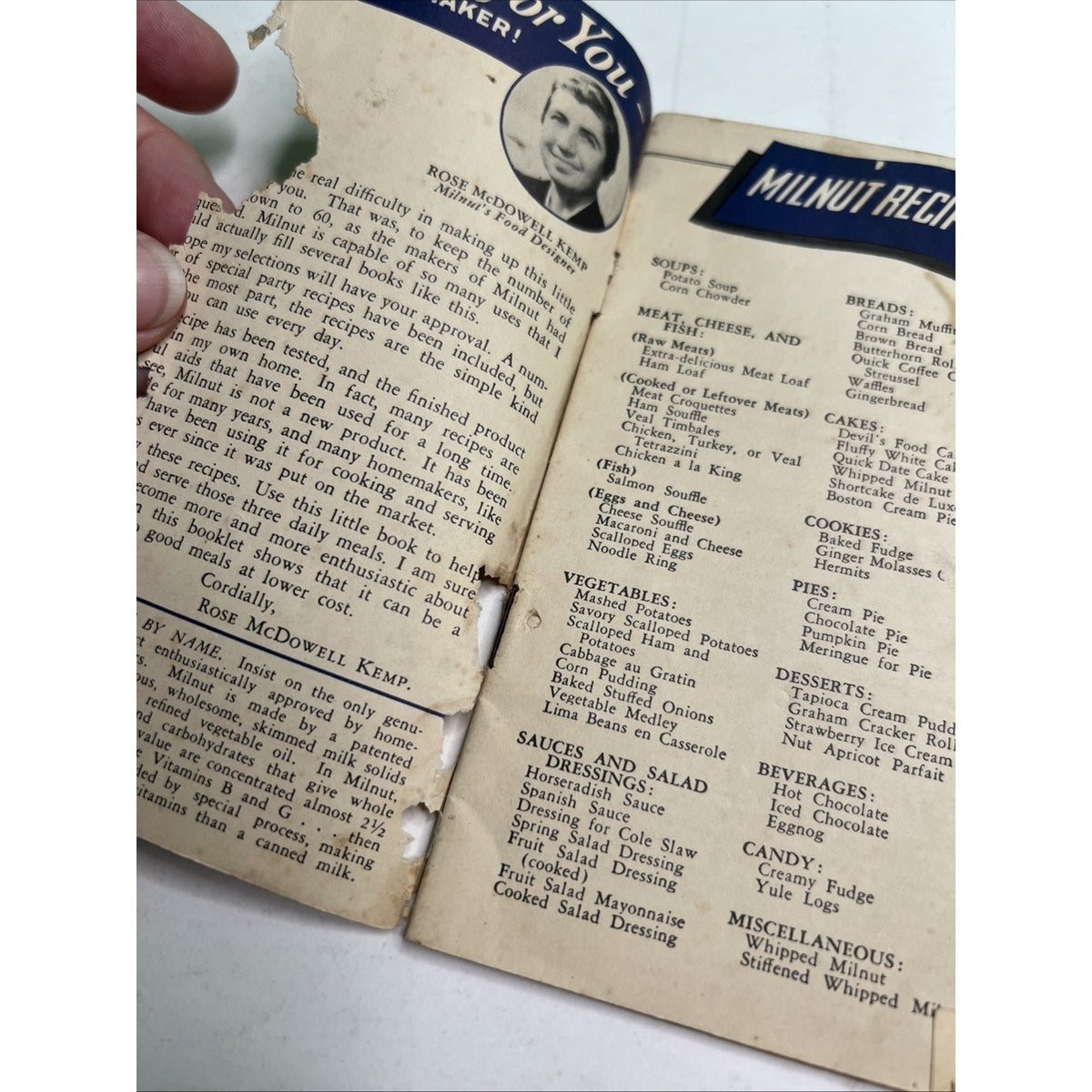 1939 Advertising Booklet 60 New Recipes For MILNUT “It Whips” Milk Substitute