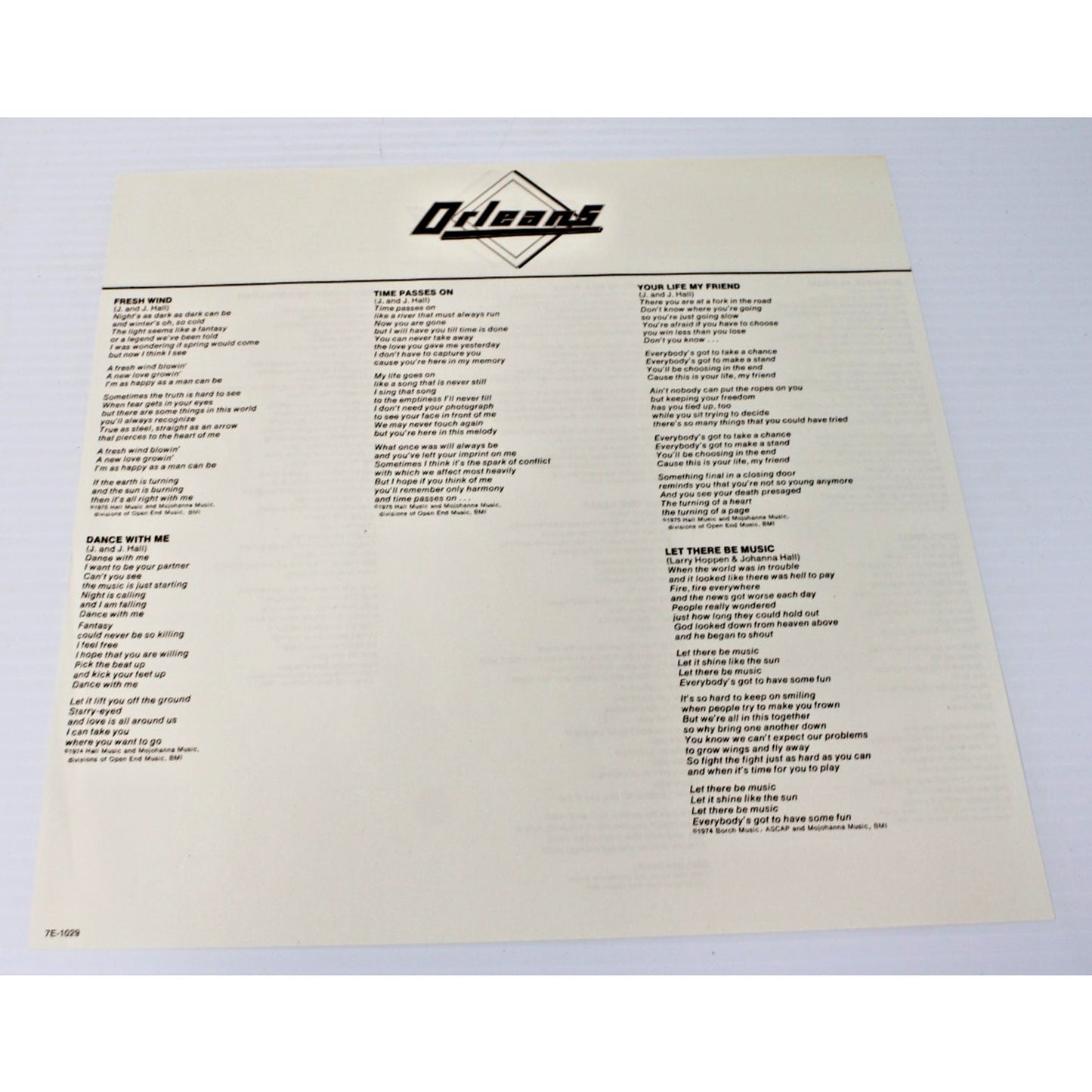 Orleans- Let There Be Music, 1975 Vinyl LP ASY1029 w/ Shrink & Hype- MINT
