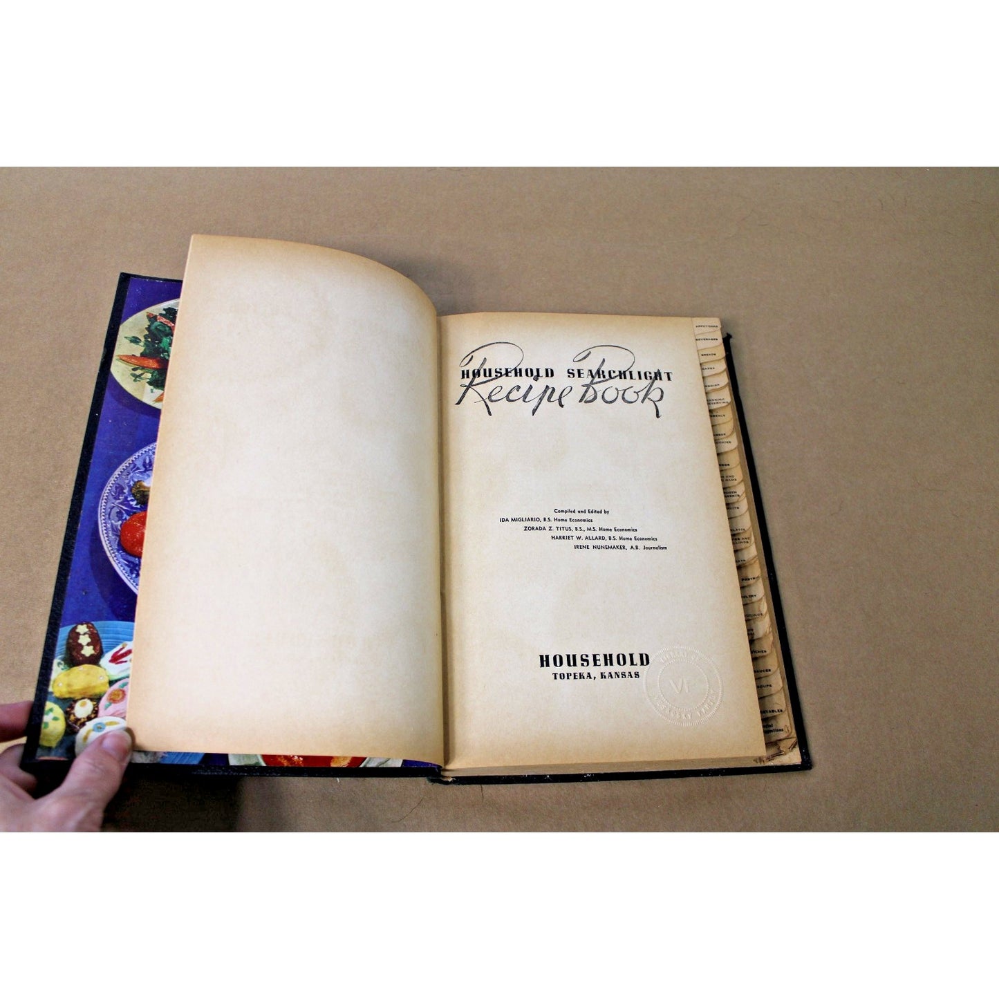 Vintage 1954 Searchlight Recipe Book, 25th Edition, HC Tabbed Illustrated