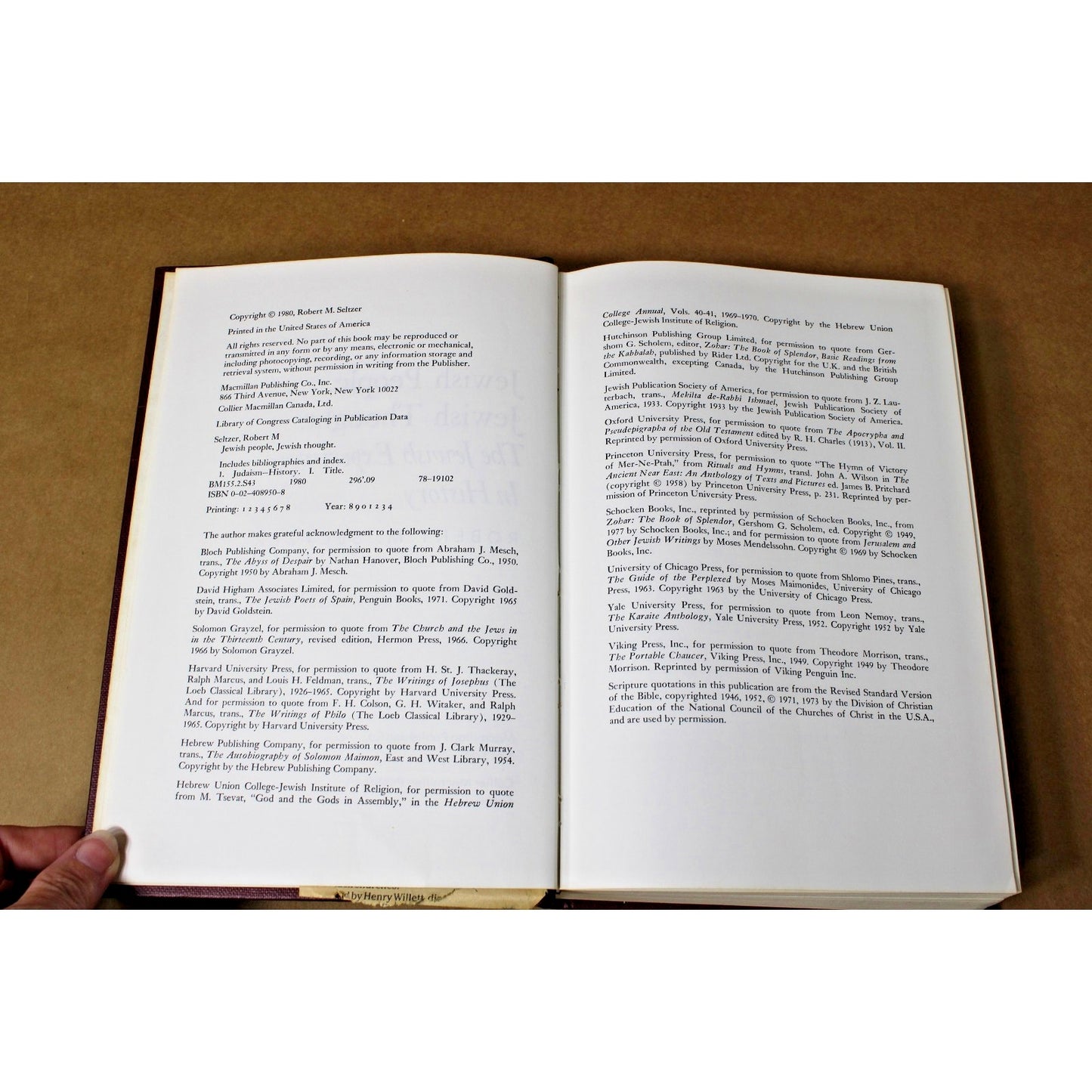 Jewish People Jewish Thought: The Jewish Experience in History by Robert Seltzer