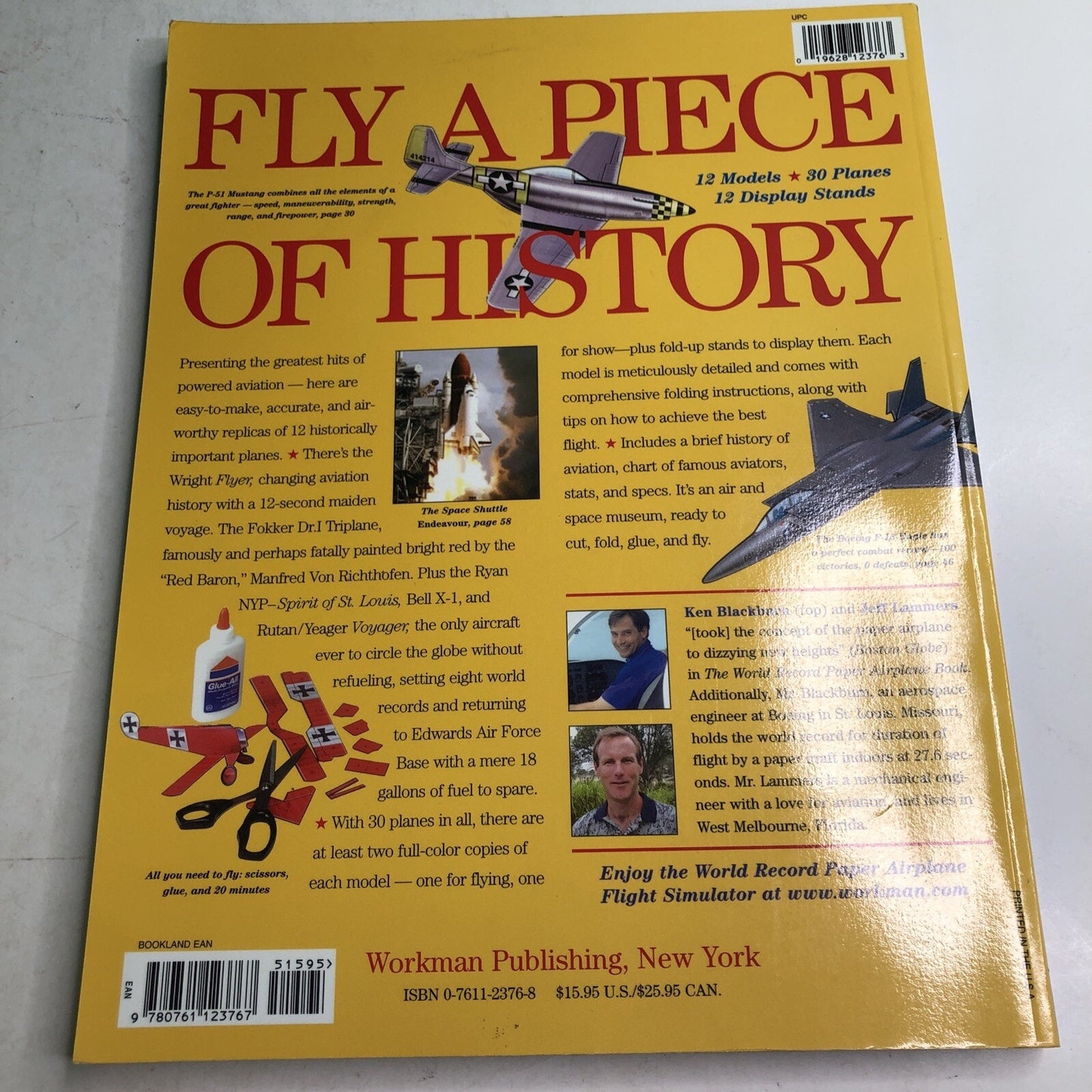 Aviation Legends Paper Airplane Book by BLACKBURN & LAMMERS 2001 PB