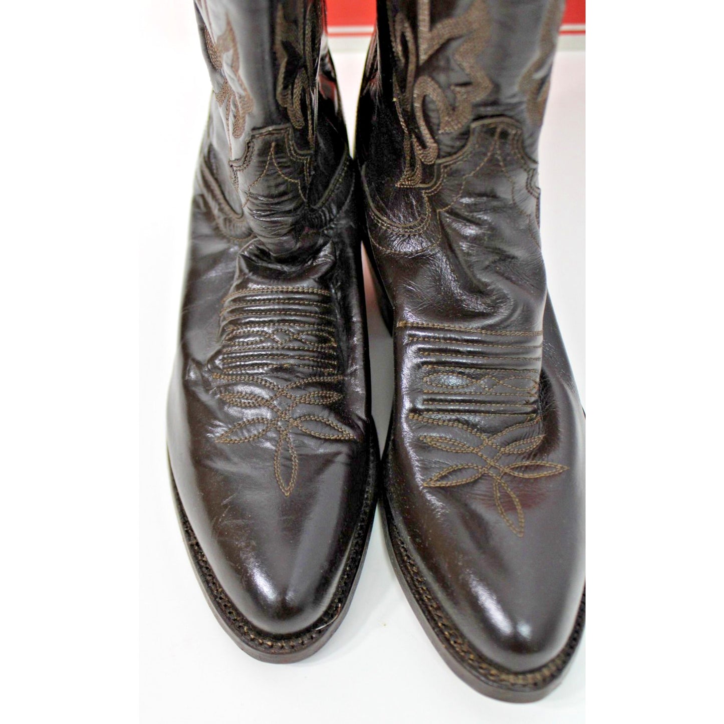 Beautiful Size 5B Justin London Brown Leather Western Cowboy Boots Style #4915