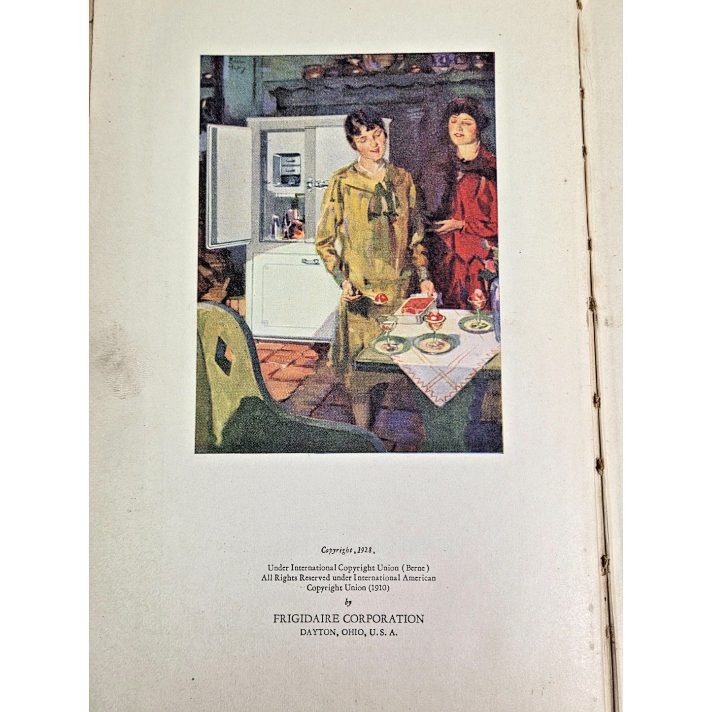 Vintage 1928 Frigidaire Recipes Cookbook - Art Deco Illustrations Ephemera
