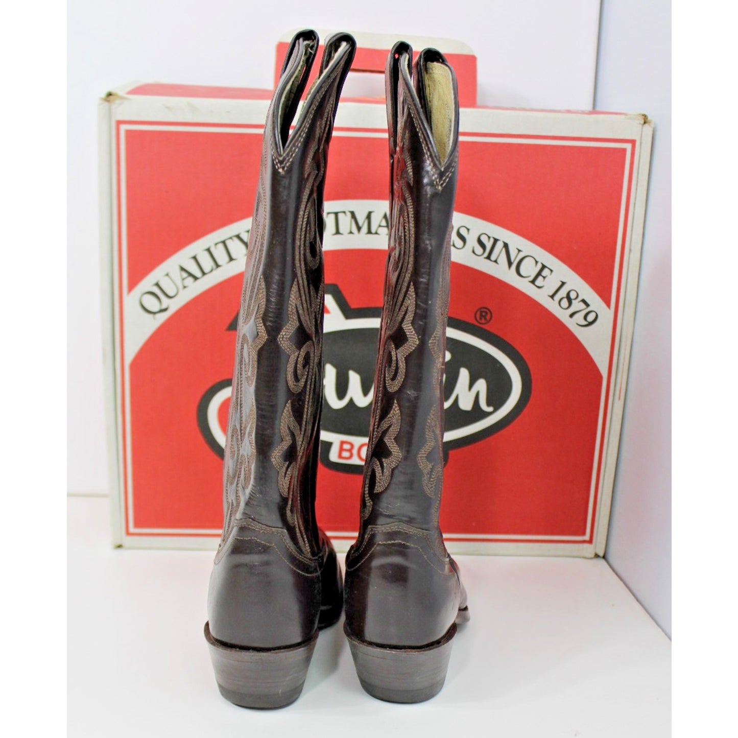 Beautiful Size 5B Justin London Brown Leather Western Cowboy Boots Style #4915