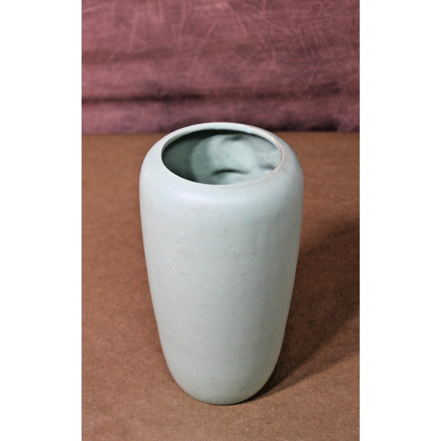 Vintage Haeger Dogwood Vase, Matte Green Raised Relief, 75th Anniversary, 8" H
