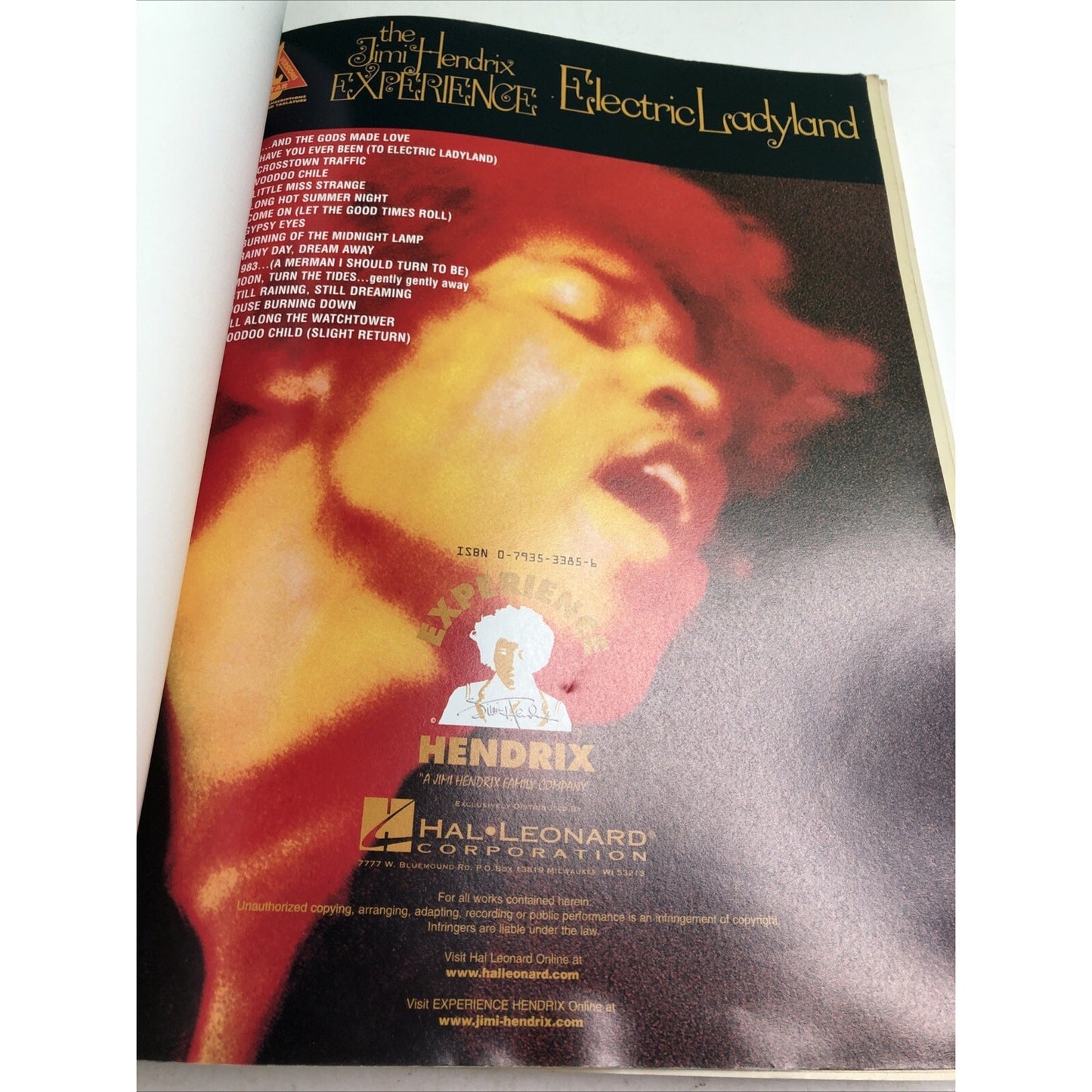 Jimi Hendrix Experience Electric Ladyland Band Score Song Book 1998 Guitar