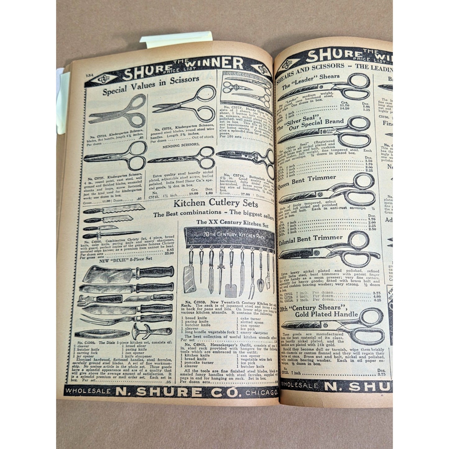 1919 N. Shure Co No. 82 Catalog "The Shure Winner" Vintage Chicago Wholesale