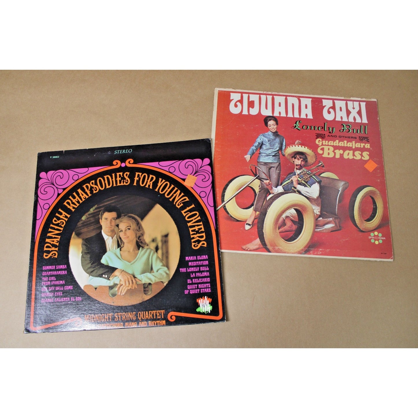 Lot of 2 Spanish/ Latin Mood Music, Mid Century Retro, Guadalajara Brass