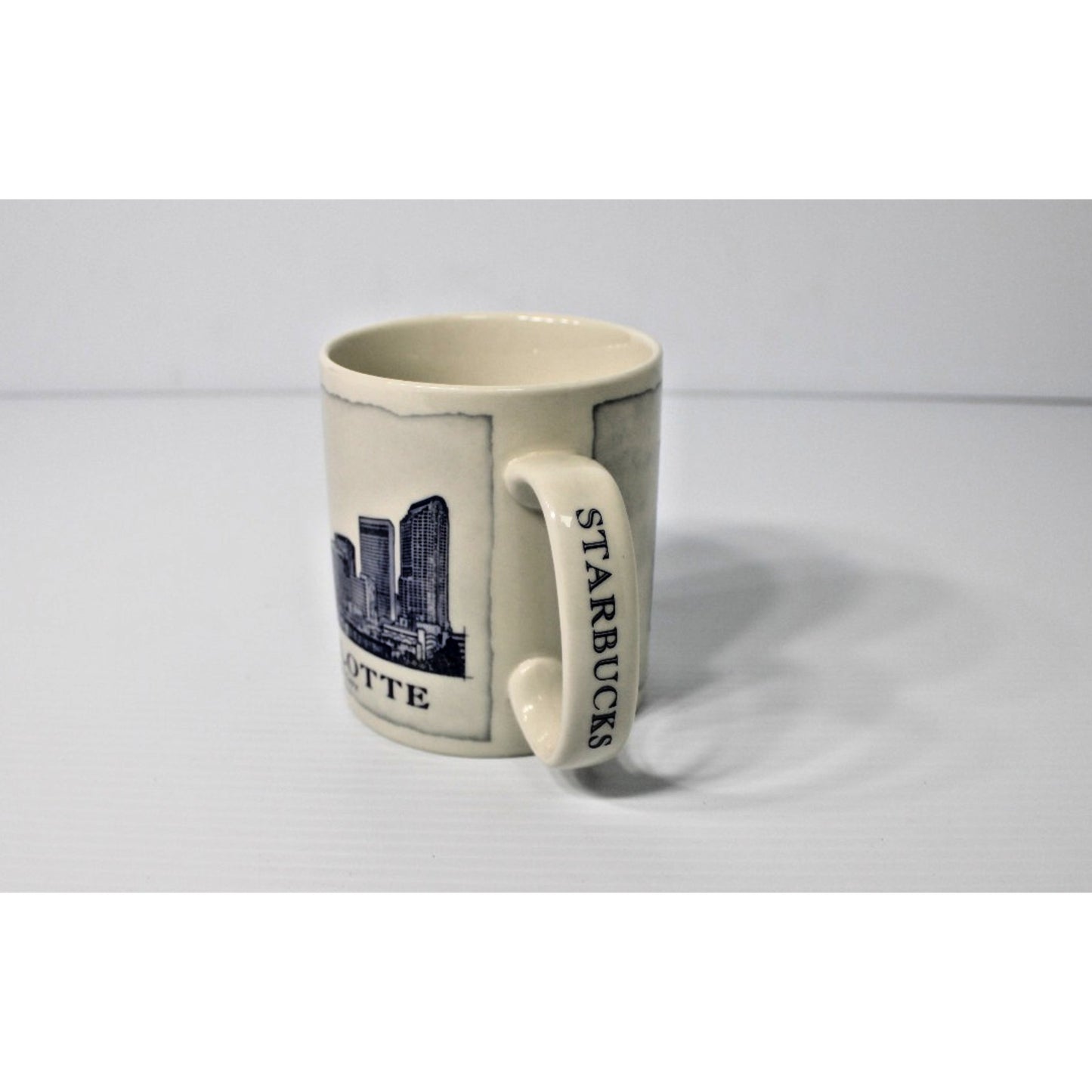 Starbucks Coffee Cup Architecture Series Mug Charlotte NC 2007 Queen City 18 oz