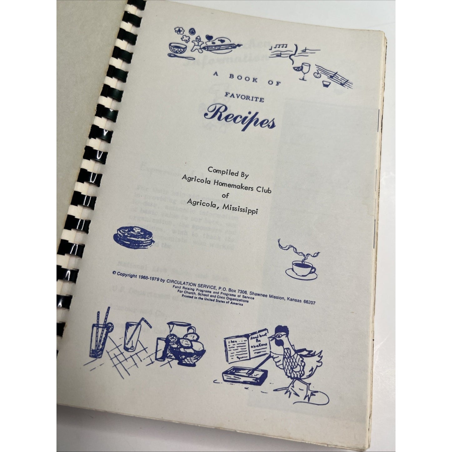 Cookbook 1979-80 Favorite Recipes Agricola Homemakers Club Mississippi