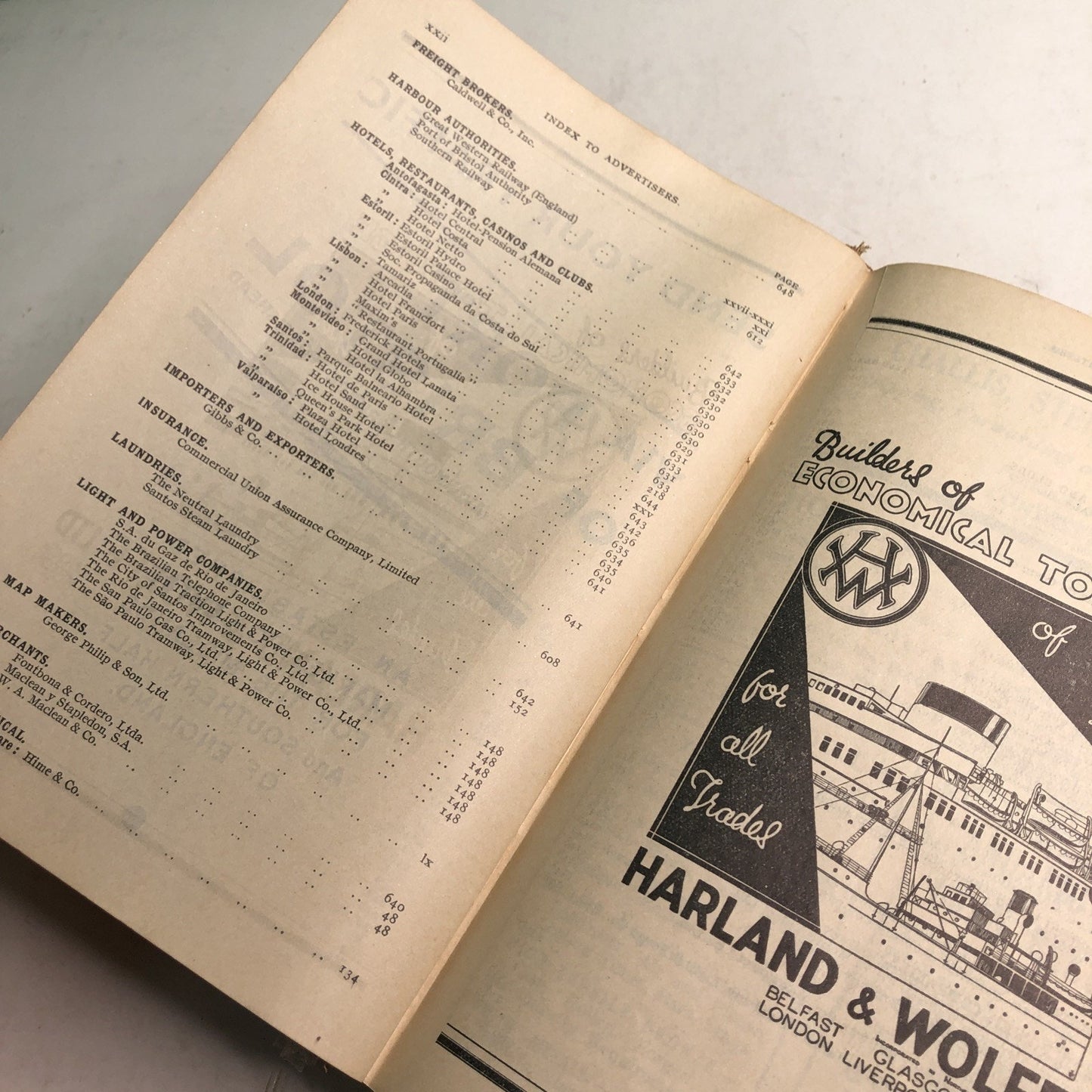 South American Handbook Guide 1935 Royal Mail Lines Maps Ads Mexico Cuba Brazil