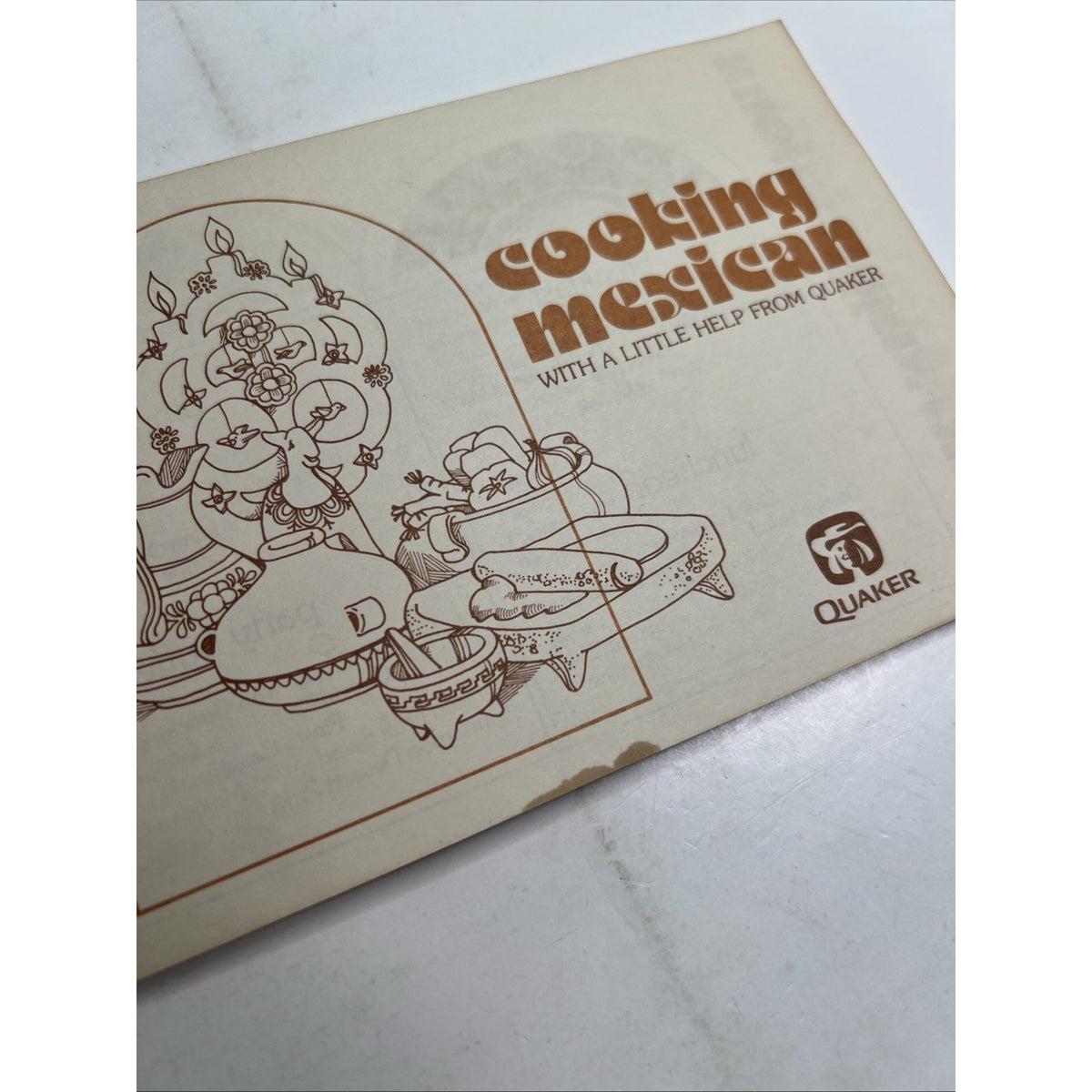 Vintage Advertising Quaker Cooking Mexican Recipe Booklet