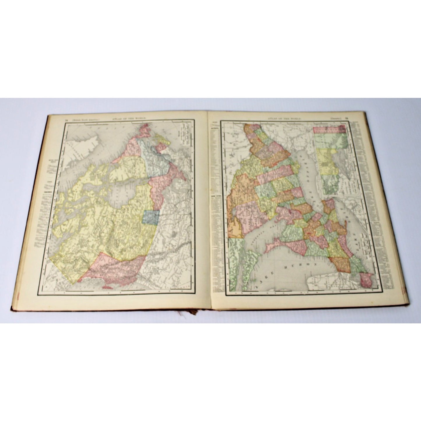 Antique 1898 Rand-McNally Twentieth Century Atlas of the World w/ Marginal Index