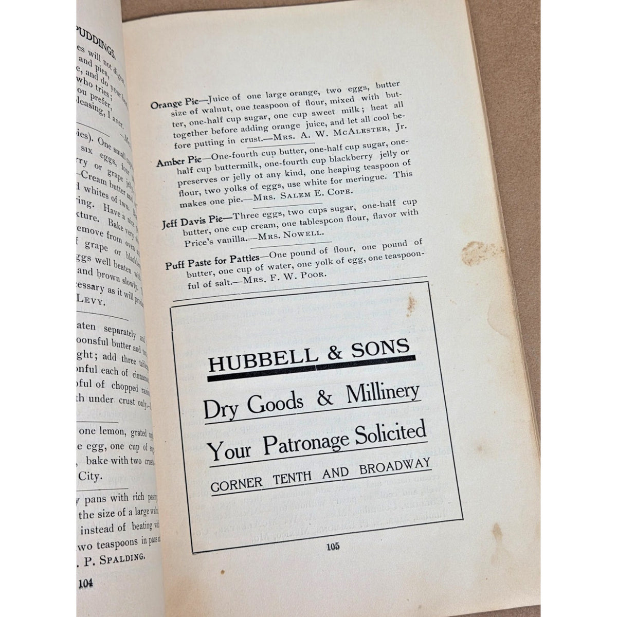 Rare 1906 Columbia Cook Book MO Ladies Methodist Church Vintage Ads Missouri