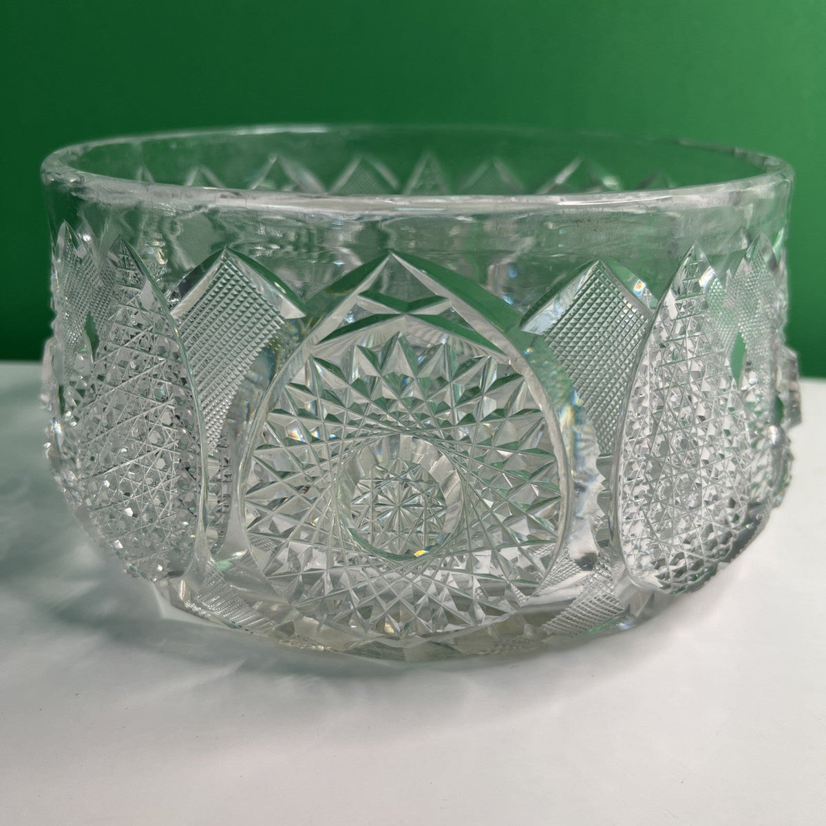 Elegant Vintage Cut Crystal Bowl 7.5” Diameter