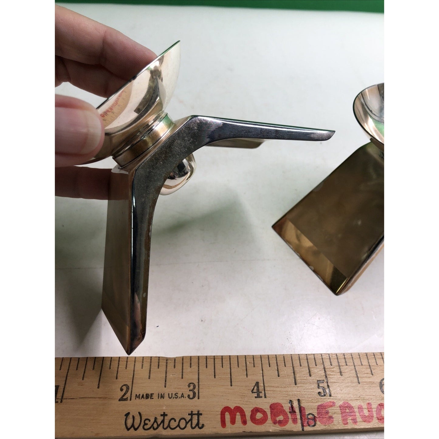 WMF IKORA (Set of 2) Germany Silverplate Candle Holders #4847 Preowned